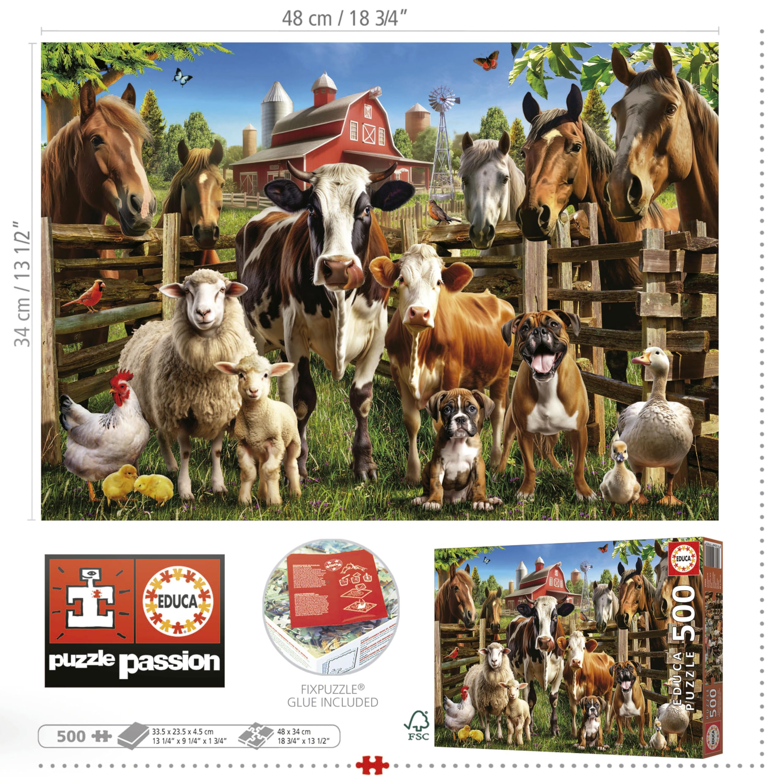 educa-19905-die-frechen-nutztiere-puzzle-500-teile-ab-11-jahren image 4