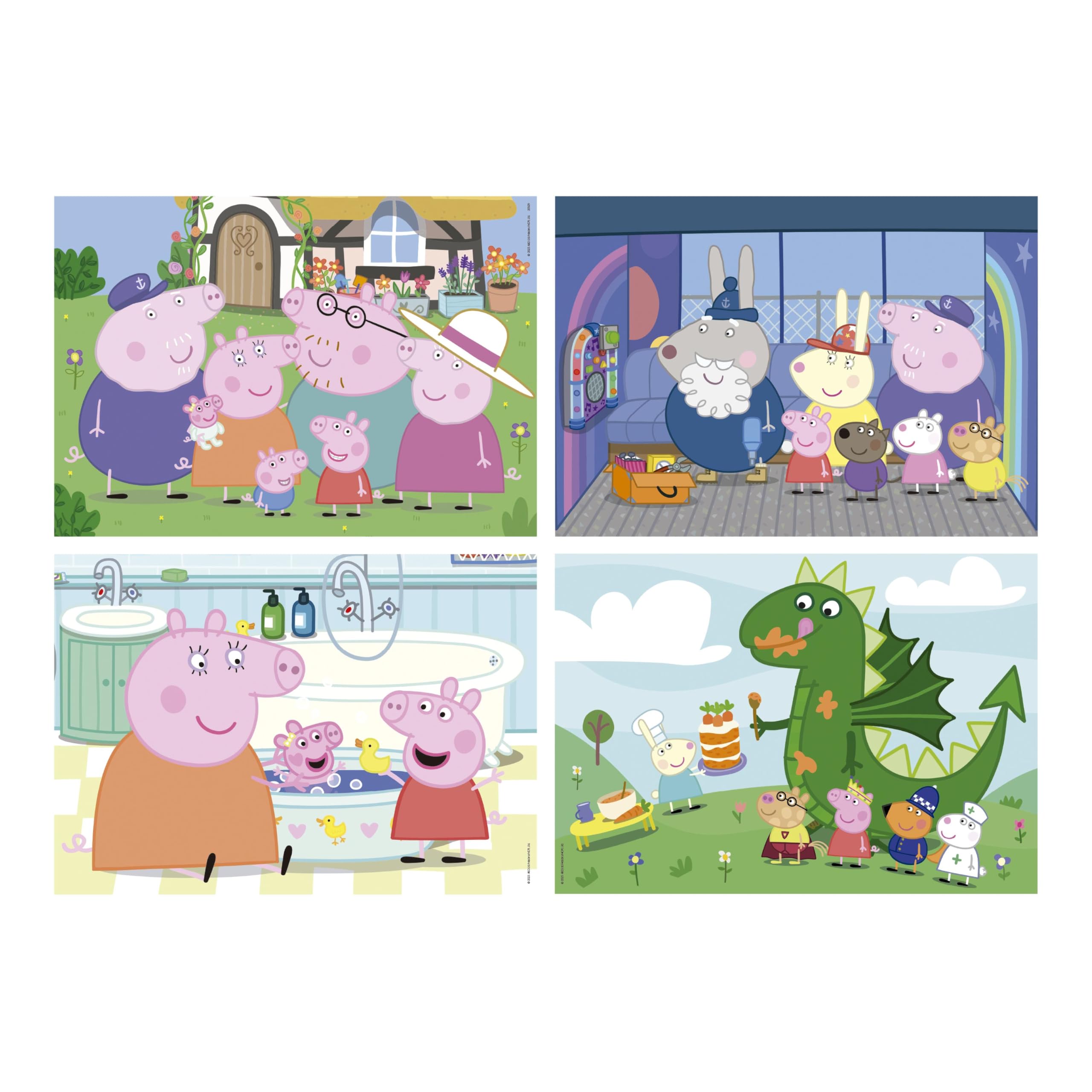 educa-peppa-pig-puzzle-set-4x-20-80-teile-28x20-cm-ab-4-jahren image 2