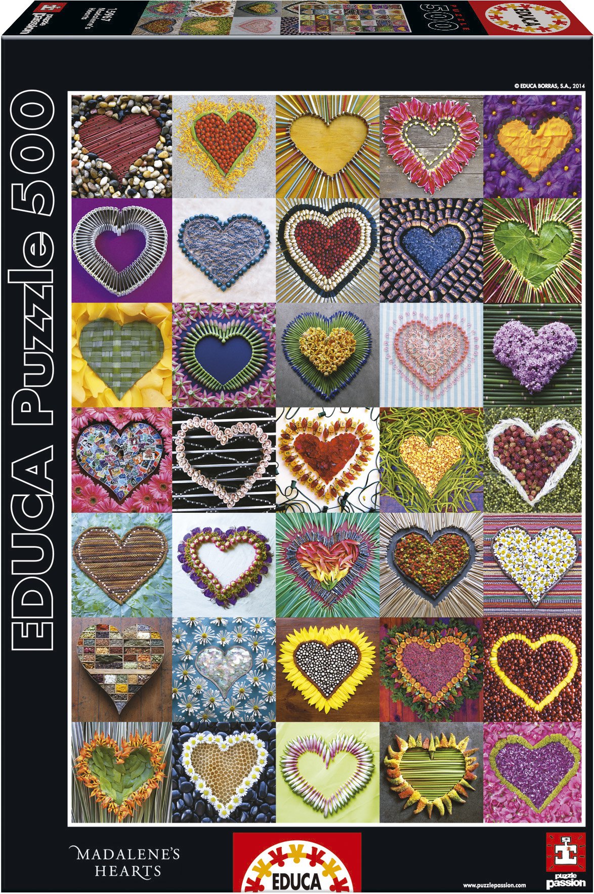 educa-15967-puzzle-madalene-herzen-500-teile image 1
