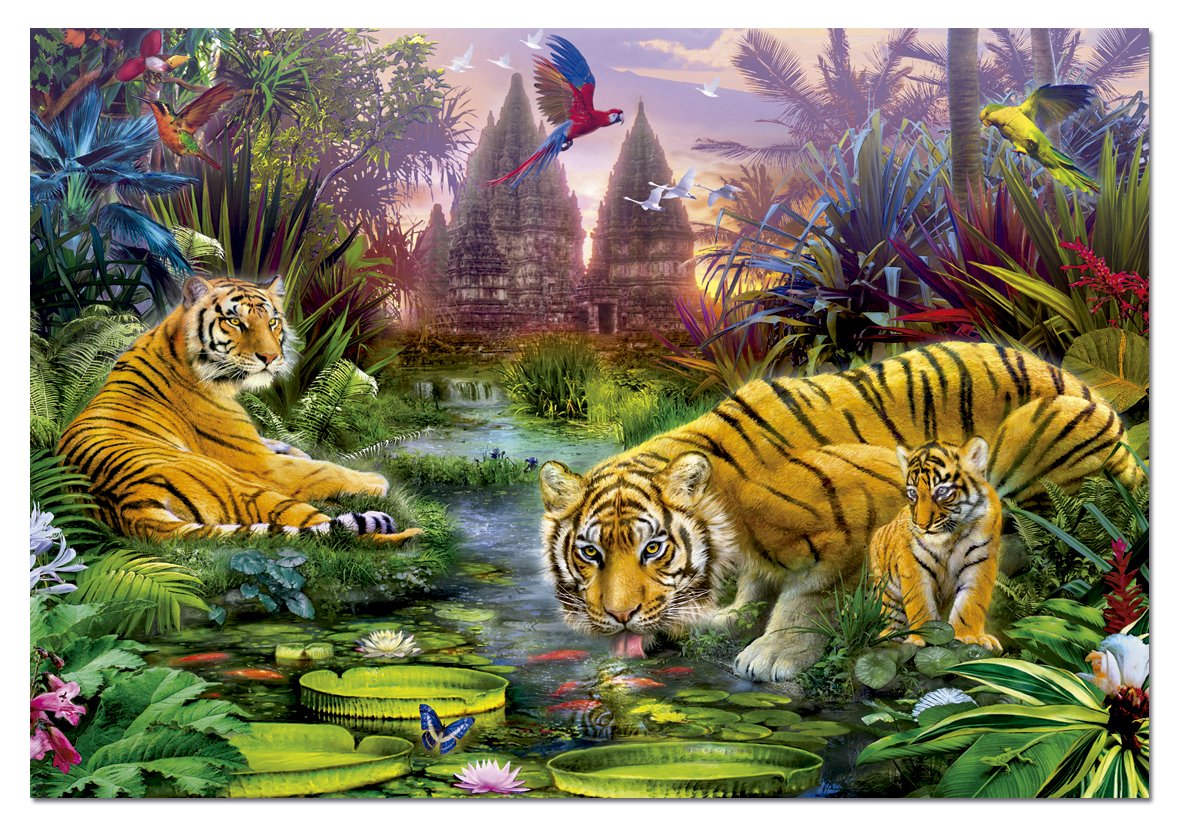 educa-15516-tiger-am-fluss-puzzle-500-teile-tiermotiv image 2