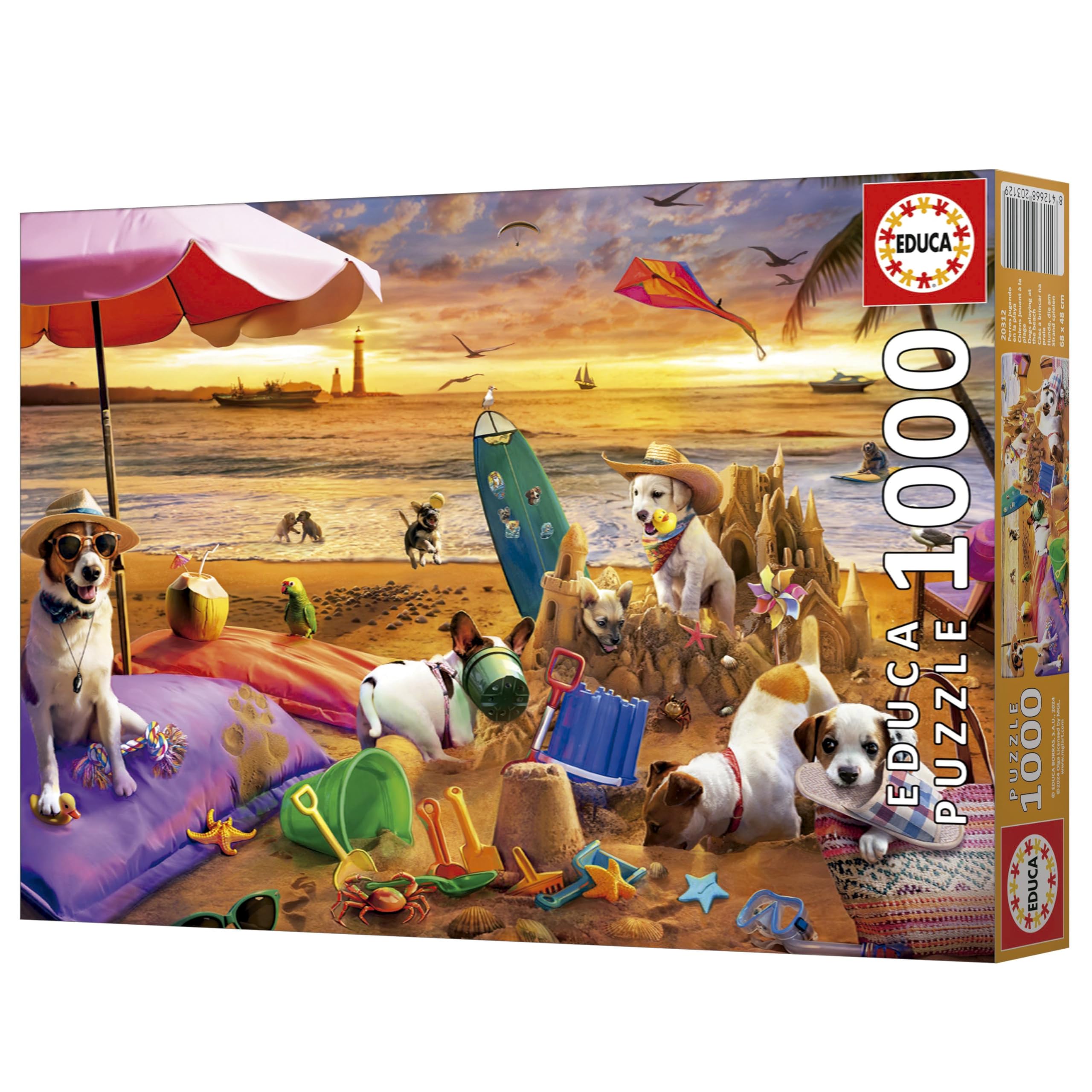 educa-hunde-am-strand-puzzle-1000-teile-68x48-cm image 5
