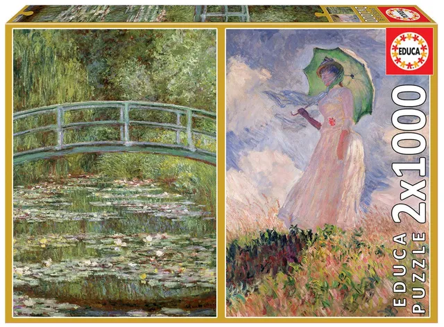 educa-seerosen-monet-19270-puzzle-2x1000-teile-kunst-set image 1