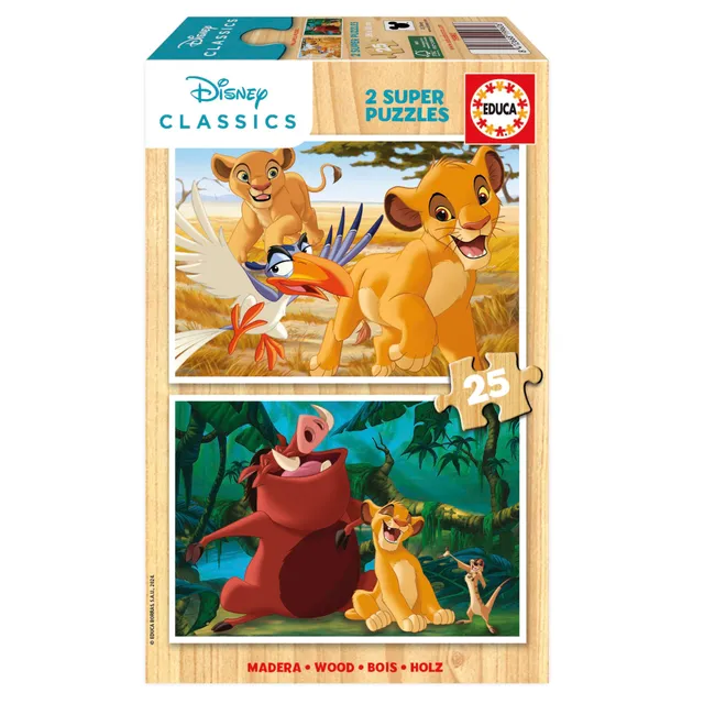 educa-k-nig-der-l-wen-holzpuzzle-2x25-teile-ab-4-jahren image 1