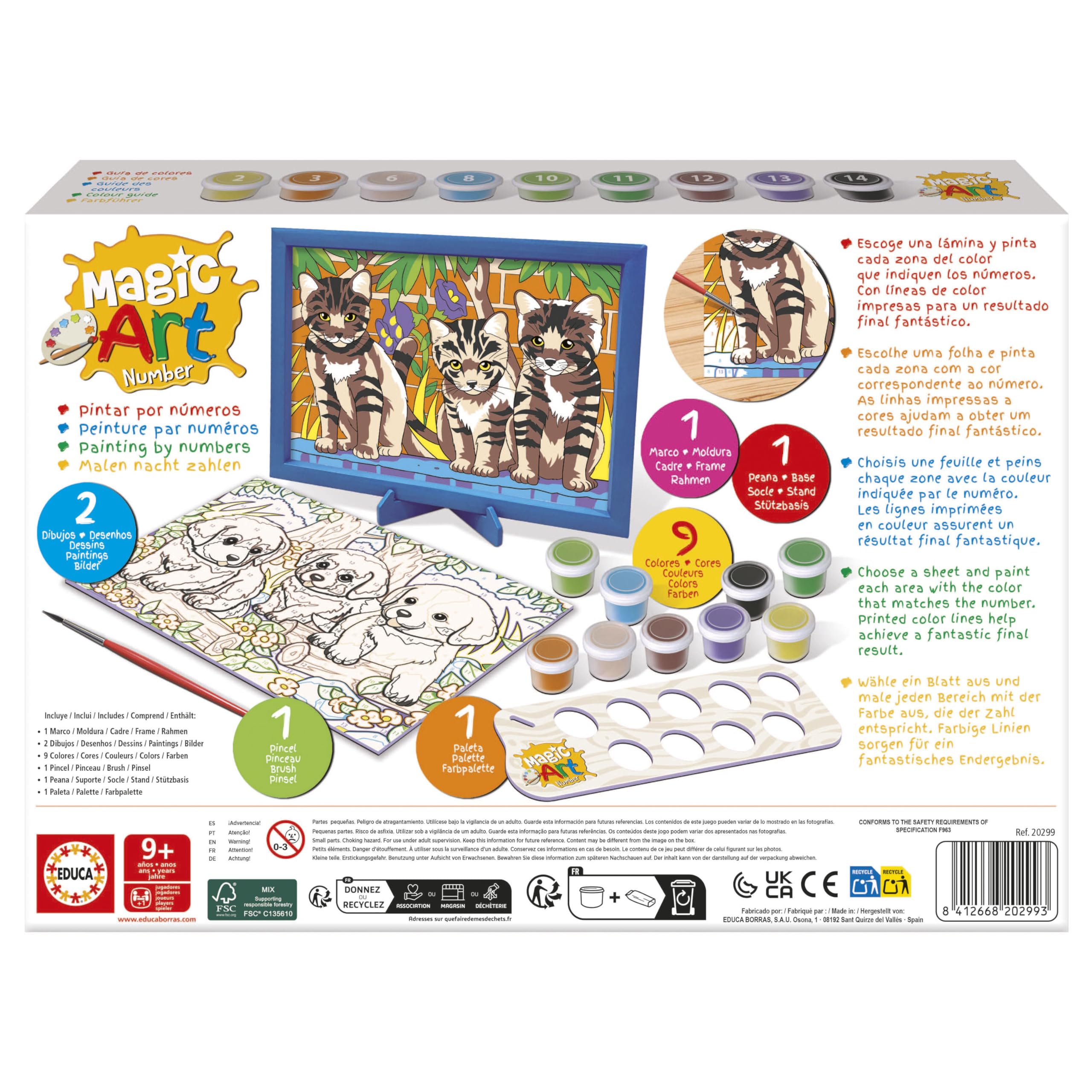 educa-magic-art-number-20299-k-tzchen-und-welpen-malen-nach-zahlen image 4