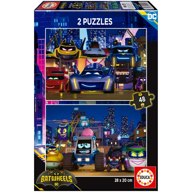 educa-20107-batwheels-puzzle-2x48-teile-ab-4-jahren image 1