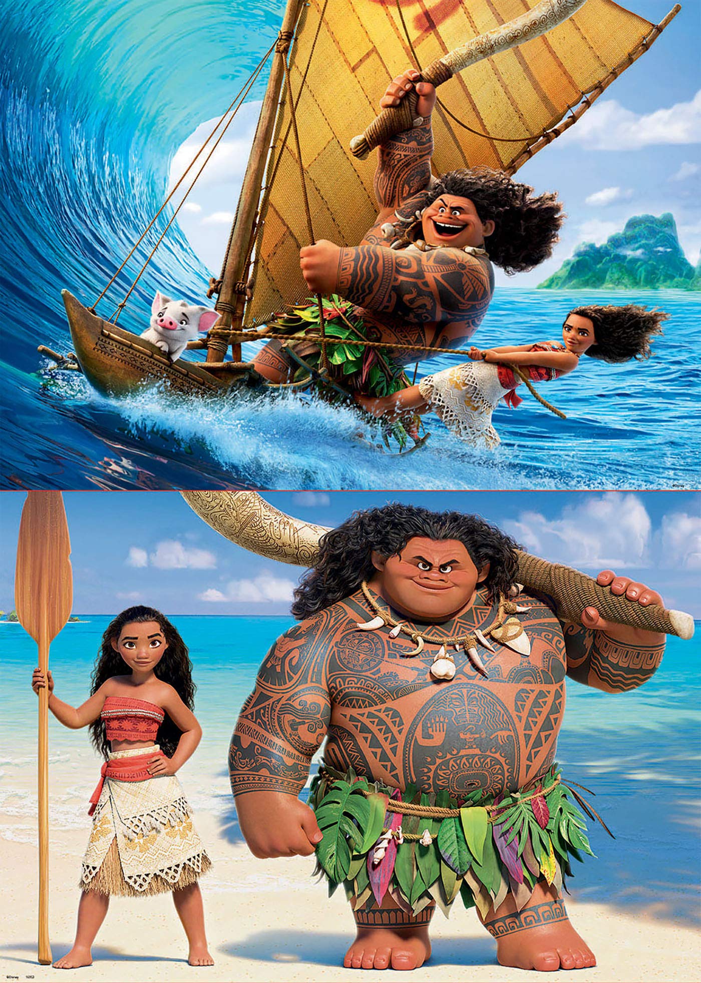 educa-16953-vaiana-puzzle-2x100-teile-kinder-ab-6-jahren image 2