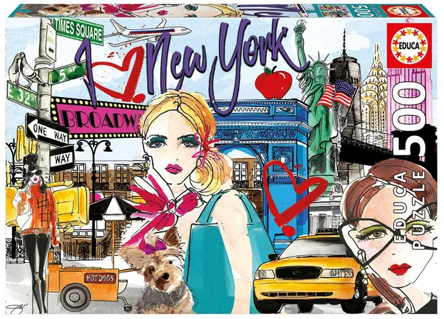 educa-17649-komm-mit-nach-new-york-puzzle-500-teile-48x34-cm image 1