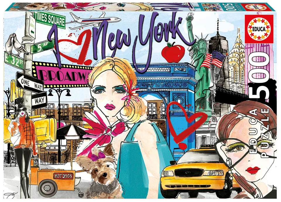 educa-17649-komm-mit-nach-new-york-puzzle-500-teile-48x34-cm image 1