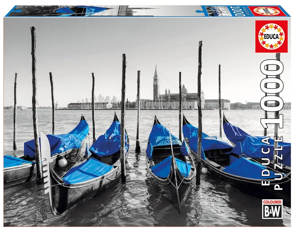 educa-17112-gondeln-venedig-puzzle-1000-teile-schwarz-wei image 1