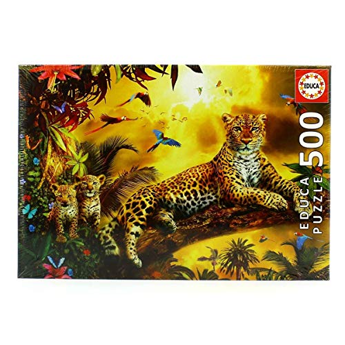 educa-17736-leopard-mit-jungen-puzzle-500-teile-dschungel image 5