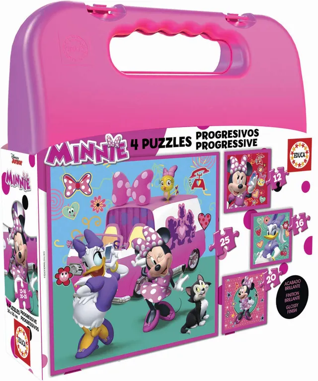 educa-minnie-happy-helpers-koffer-kinderpuzzle-4in1-ab-3-jahren image 1
