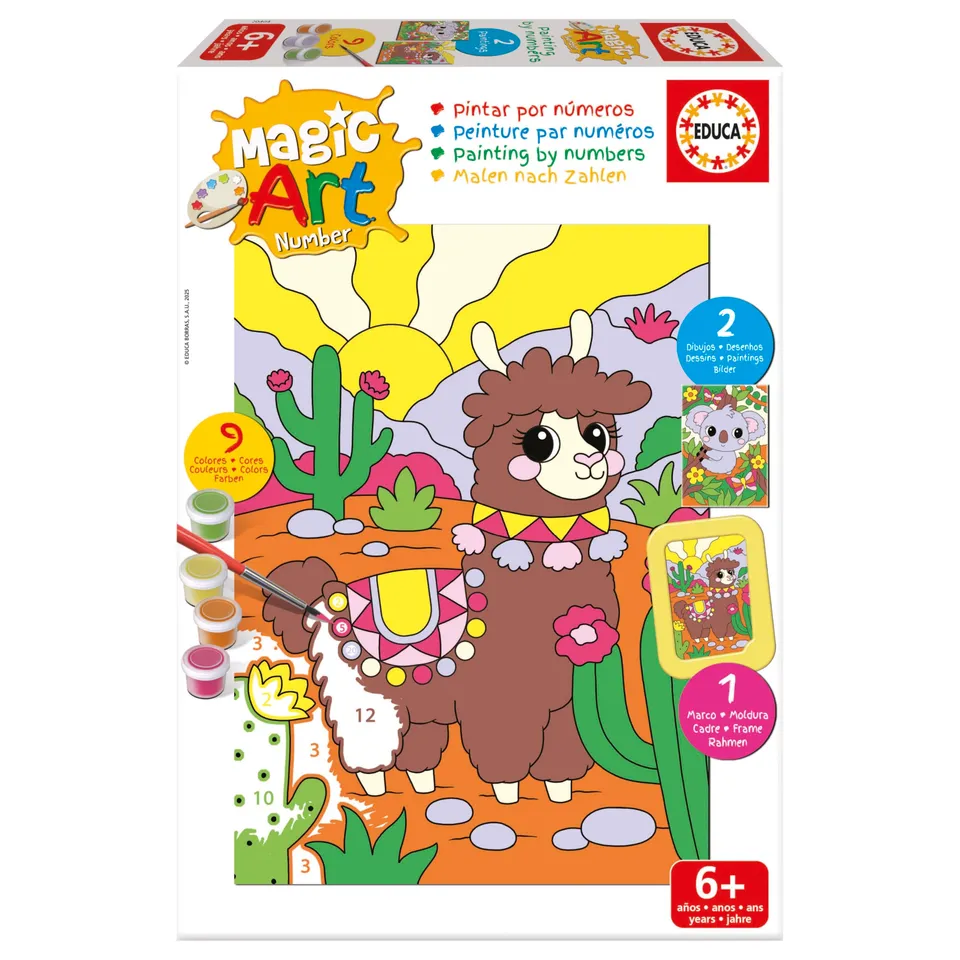 educa-magic-art-number-20404-lama-koala-malen-nach-zahlen-ab-6-j image 1