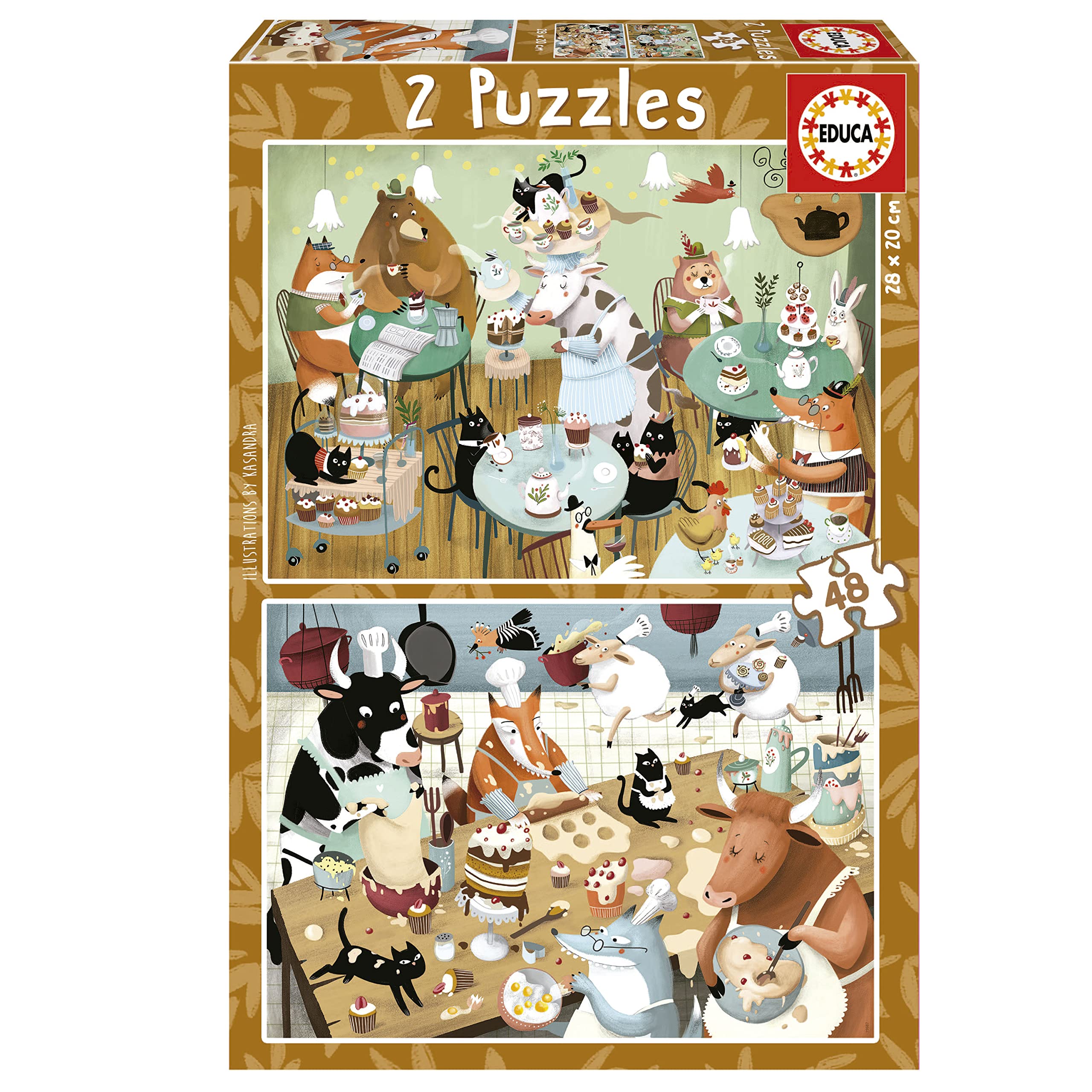 educa-waldgeschichten-19687-puzzle-2x48-teile-ab-4-jahren image 1
