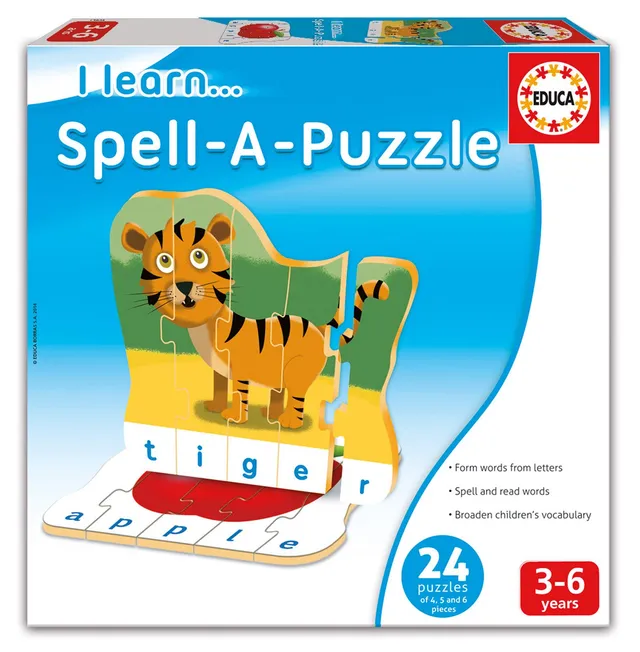 educa-i-learn-spell-a-puzzle-16416-lernpuzzle-w-rter-24-puzzle image 1