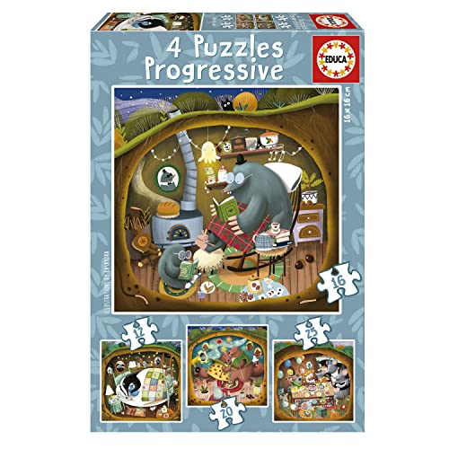 educa-waldgeschichten-kinderpuzzle-4in1-ab-3-jahren image 5