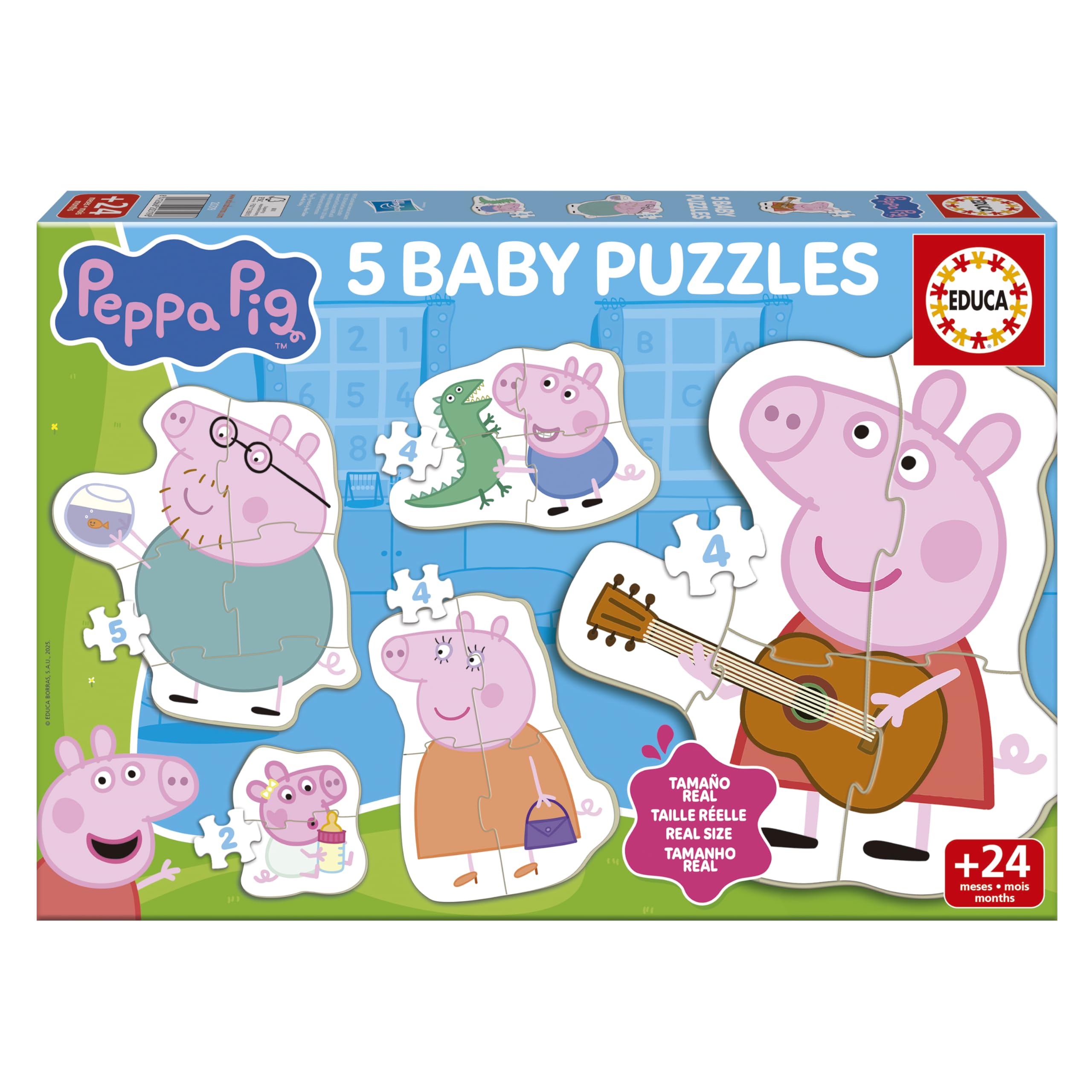 educa-peppa-pig-babypuzzle-set-5-puzzle-3-5-teile-ab-2-j image 1