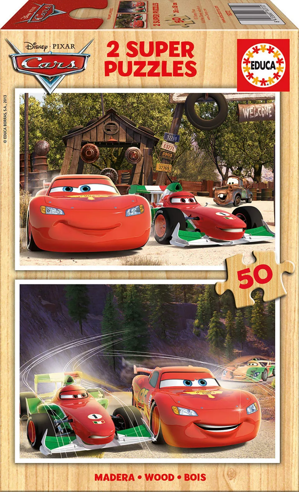 educa-16372-cars-puzzle-2x50-teile-kinder image 1