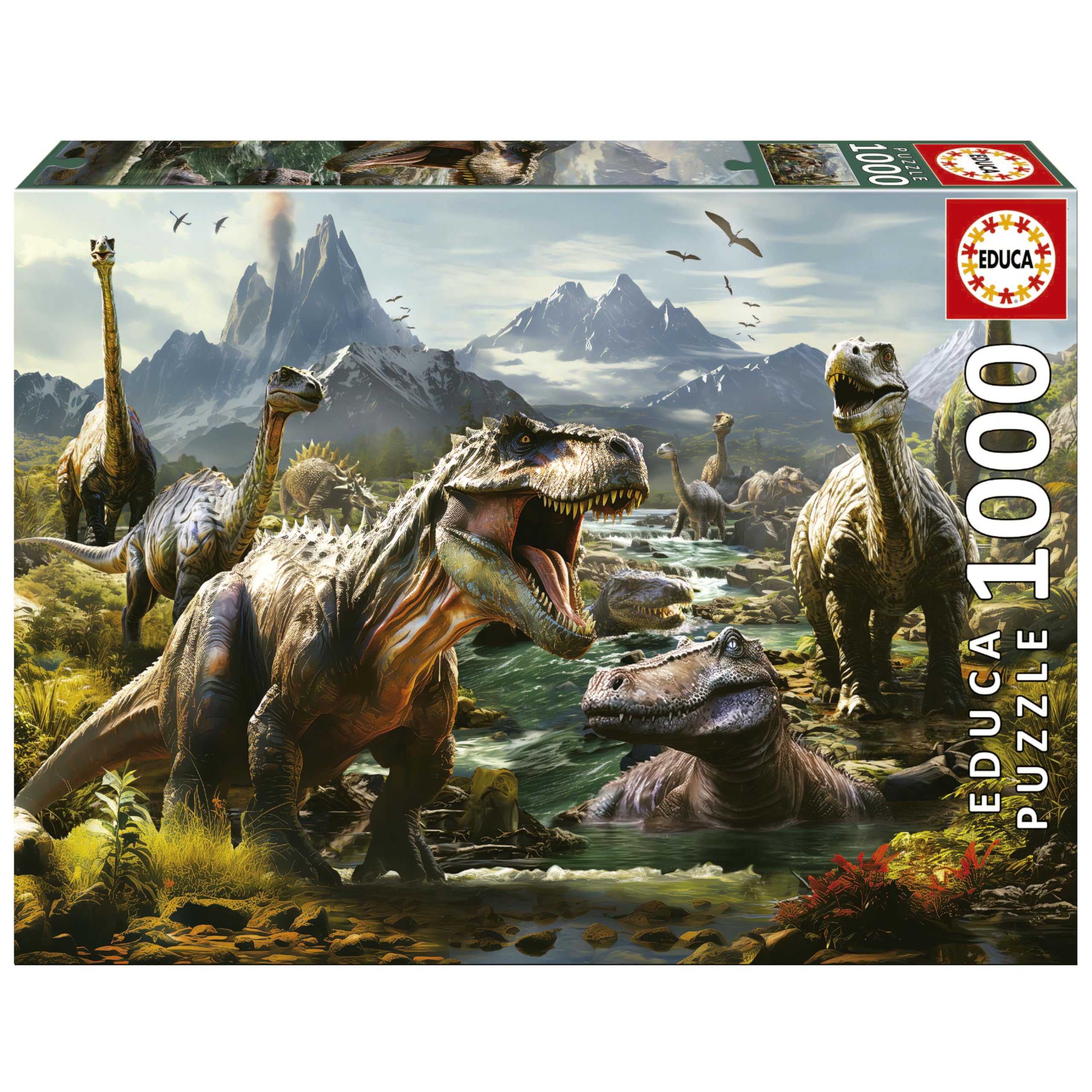 educa-wilde-dinosaurier-puzzle-1000-teile-68x48-cm image 1