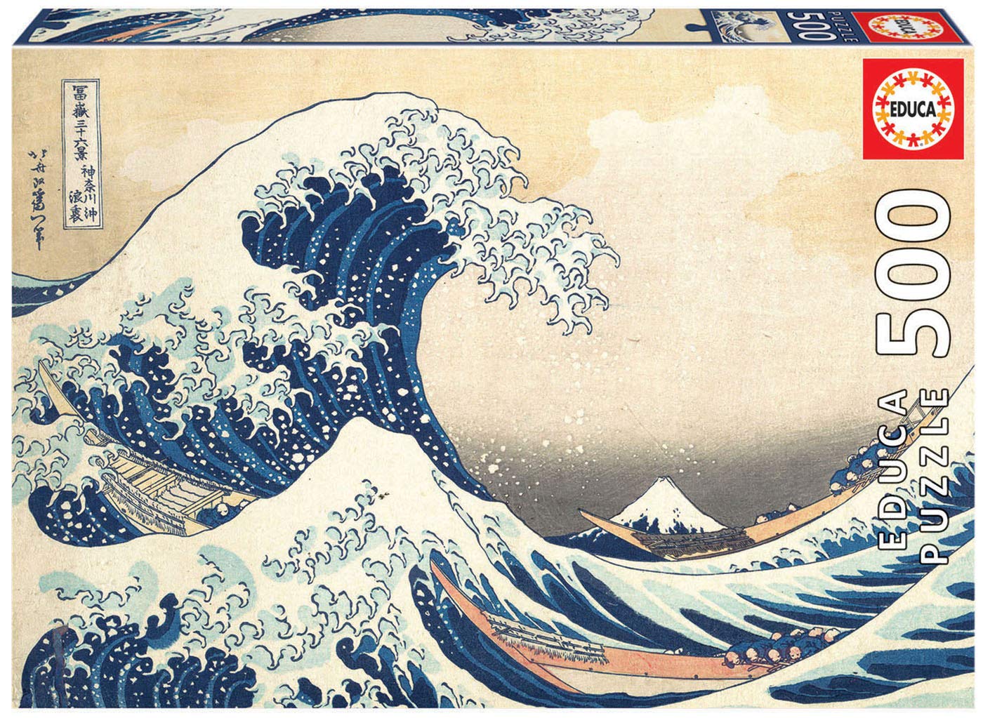 educa-19002-grosse-welle-kanagawa-500-teile-puzzle-japan image 1