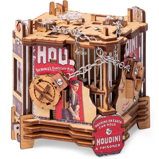 idventure-cluebox-houdinis-escape-r-tselbox-holz-ab-14-jahren image 1