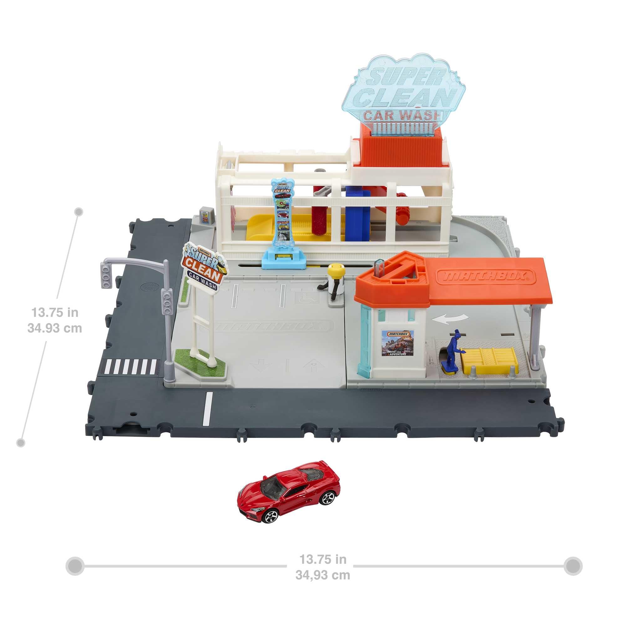 matchbox-action-drivers-hnj54-super-clean-autowaschanlage-spielset-mit-auto image 3