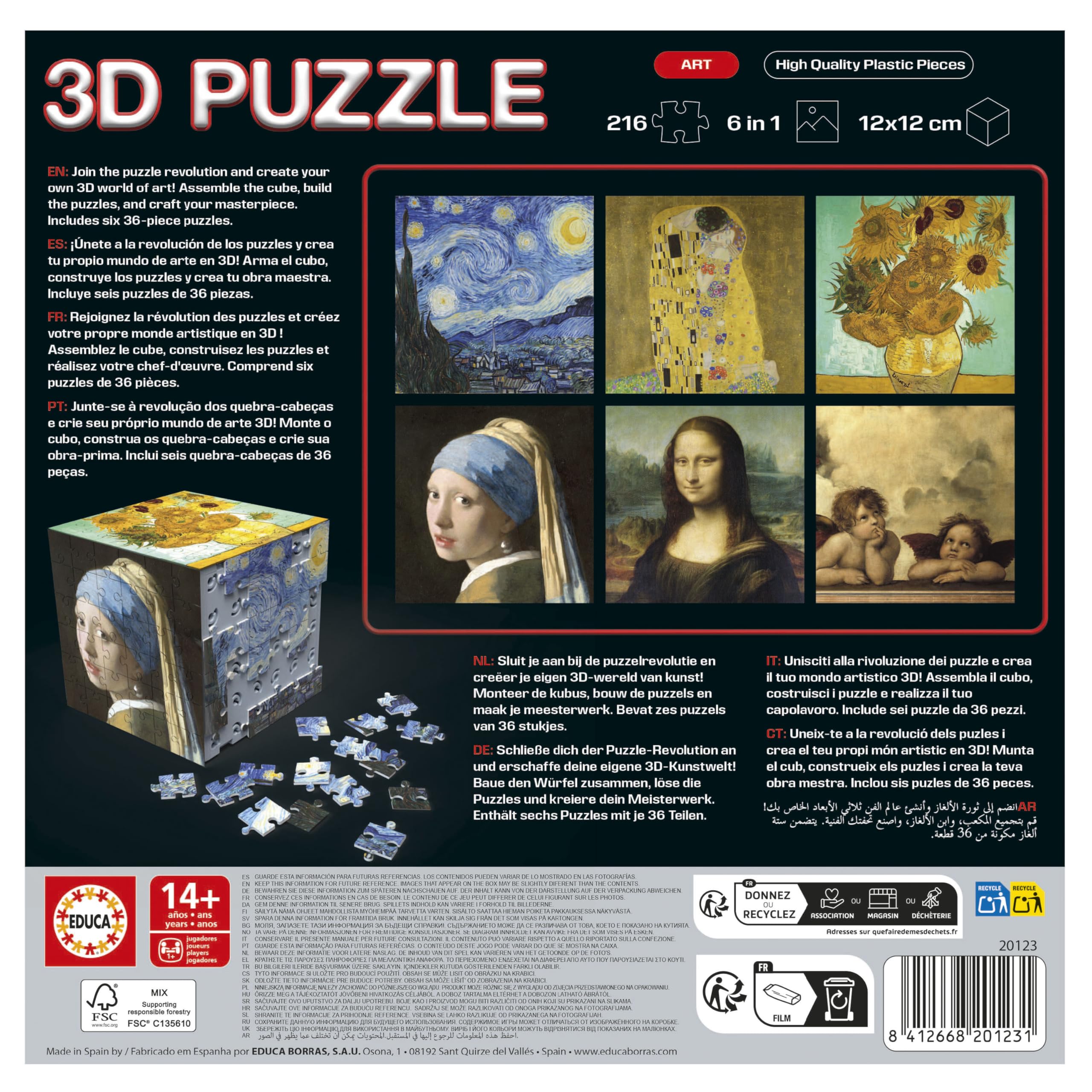 educa-3d-puzzle-w-rfel-art-aesthetic-216-teile-ab-6-jahren image 2