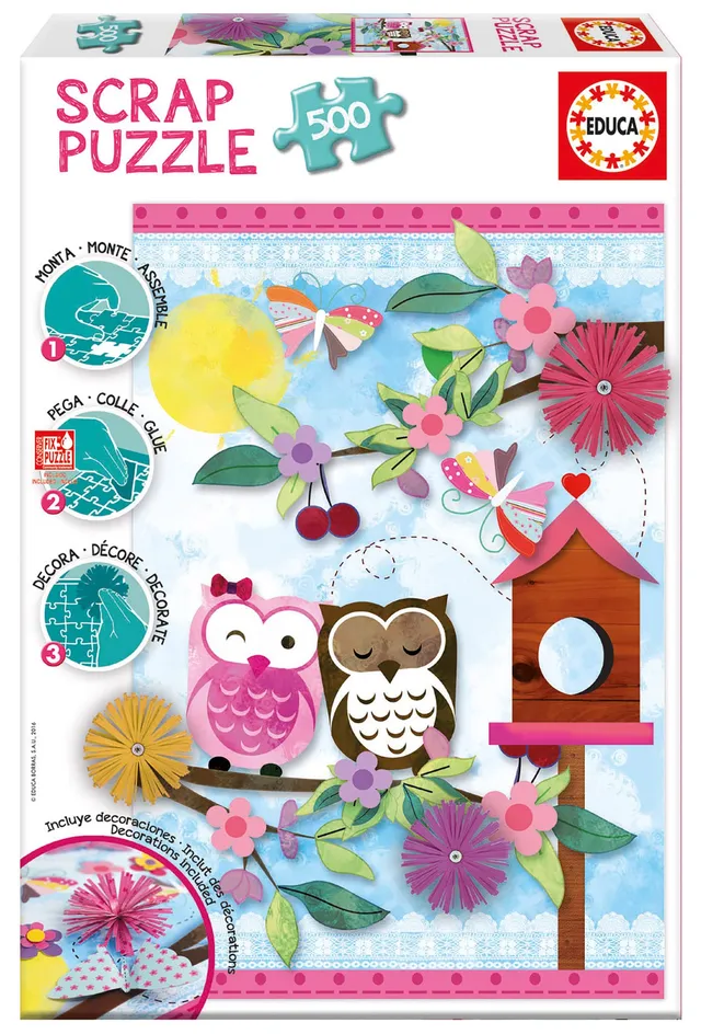 educa-16739-scrap-puzzle-500-teile-valentine-art-bastelpuzzle image 1