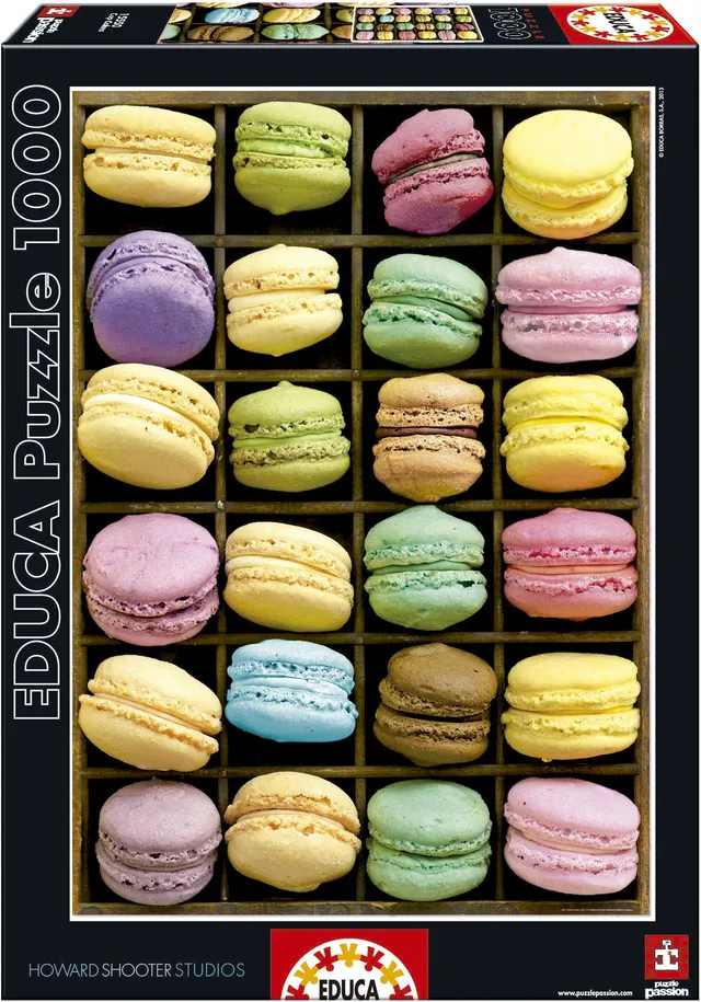 educa-15989-makronen-puzzle-1000-teile-farbenfroh image 1