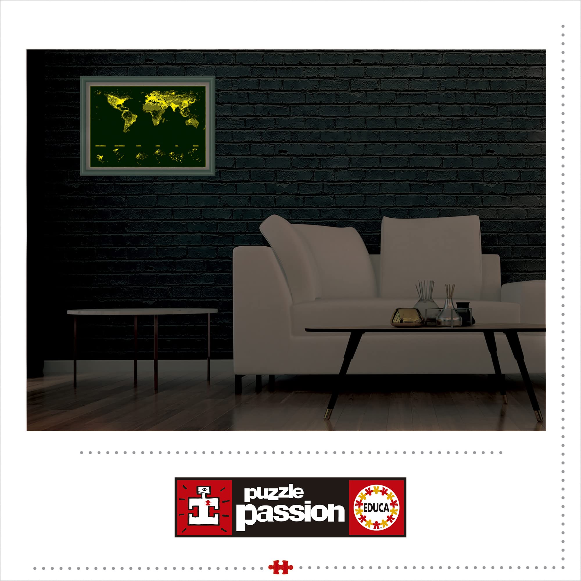 educa-16760-weltkarte-leuchtpuzzle-1000-teile-nacht image 6