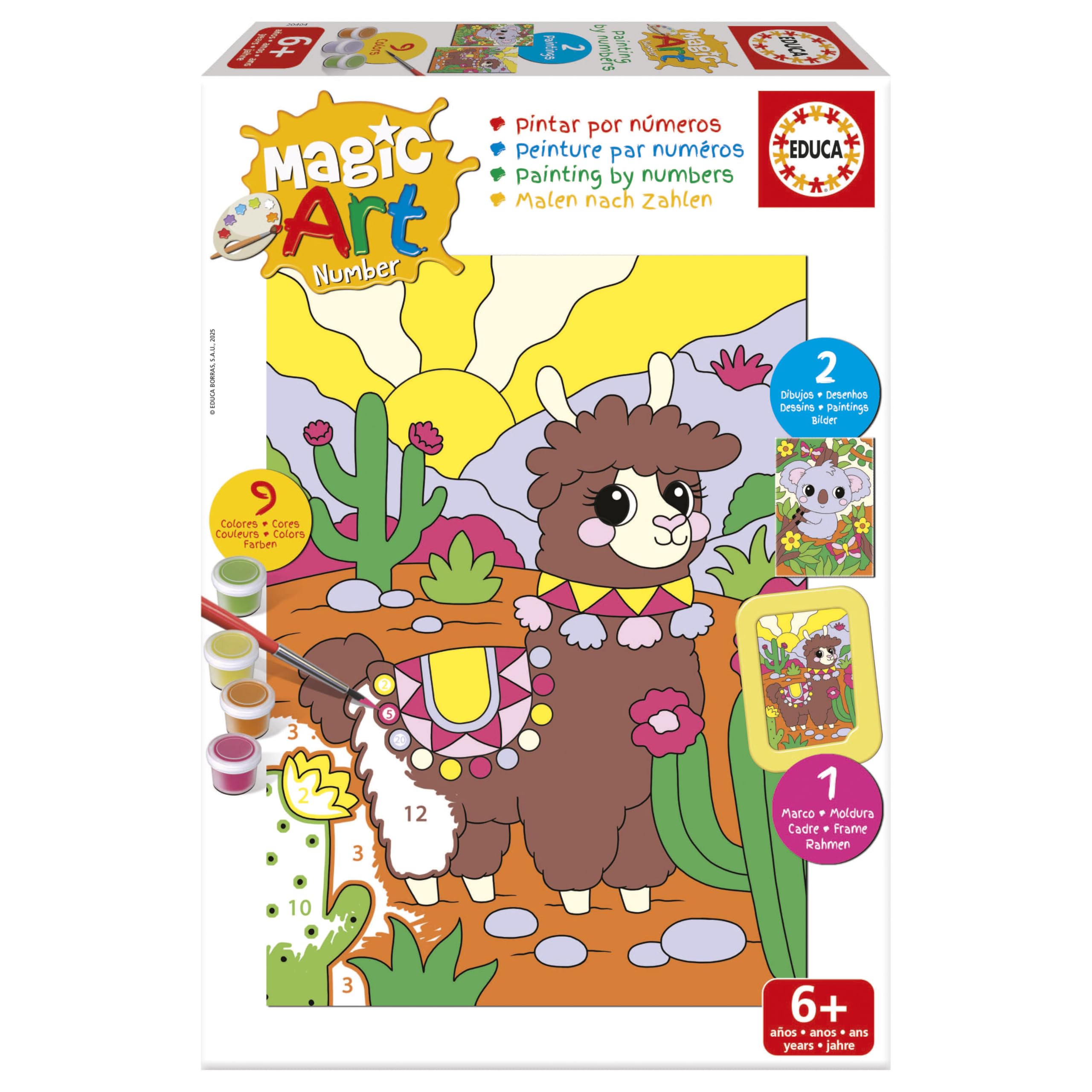 educa-magic-art-number-20404-lama-koala-malen-nach-zahlen-ab-6-j image 1