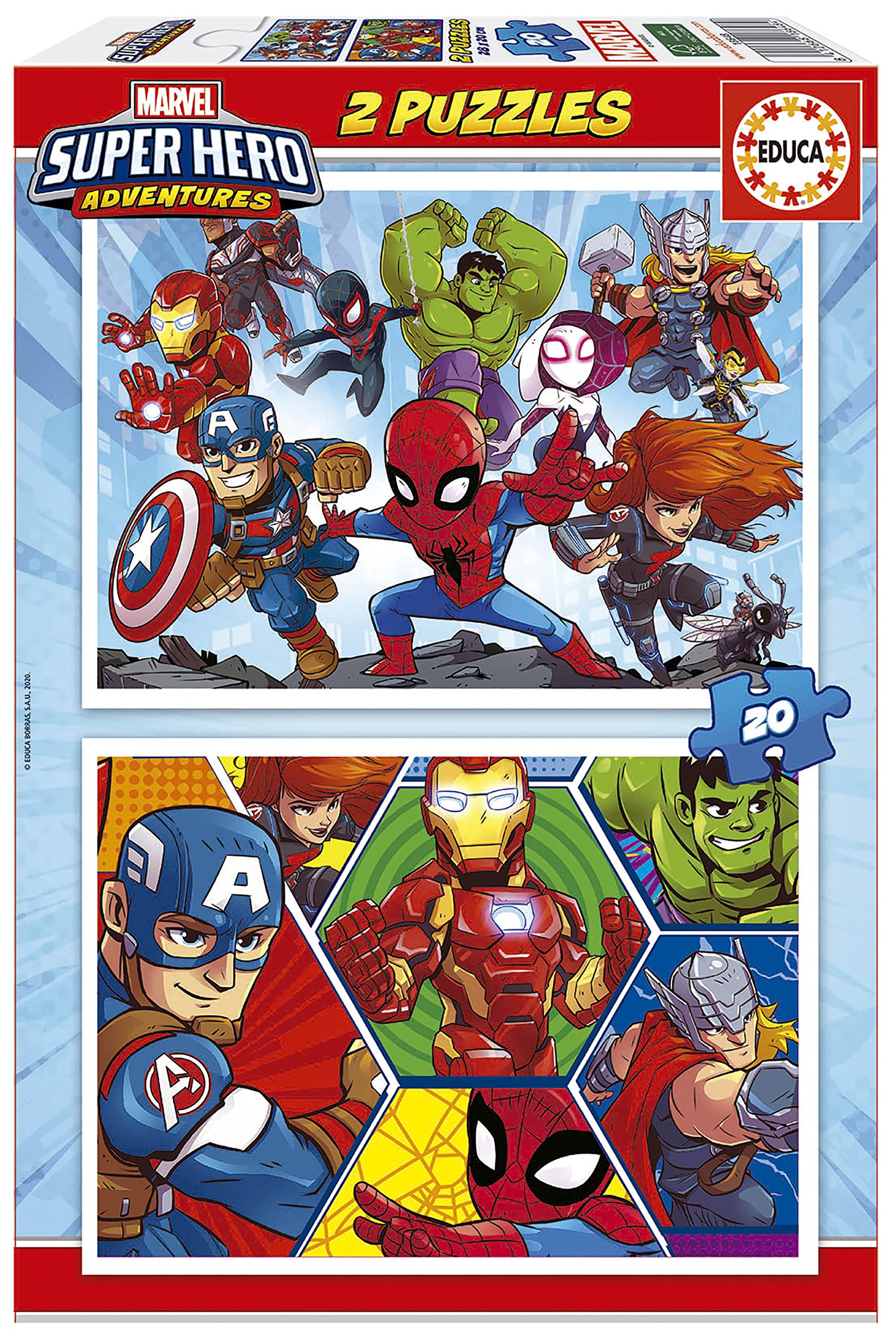 educa-marvel-super-heroe-18647-kinderpuzzle-4in1-12-25-teile image 3