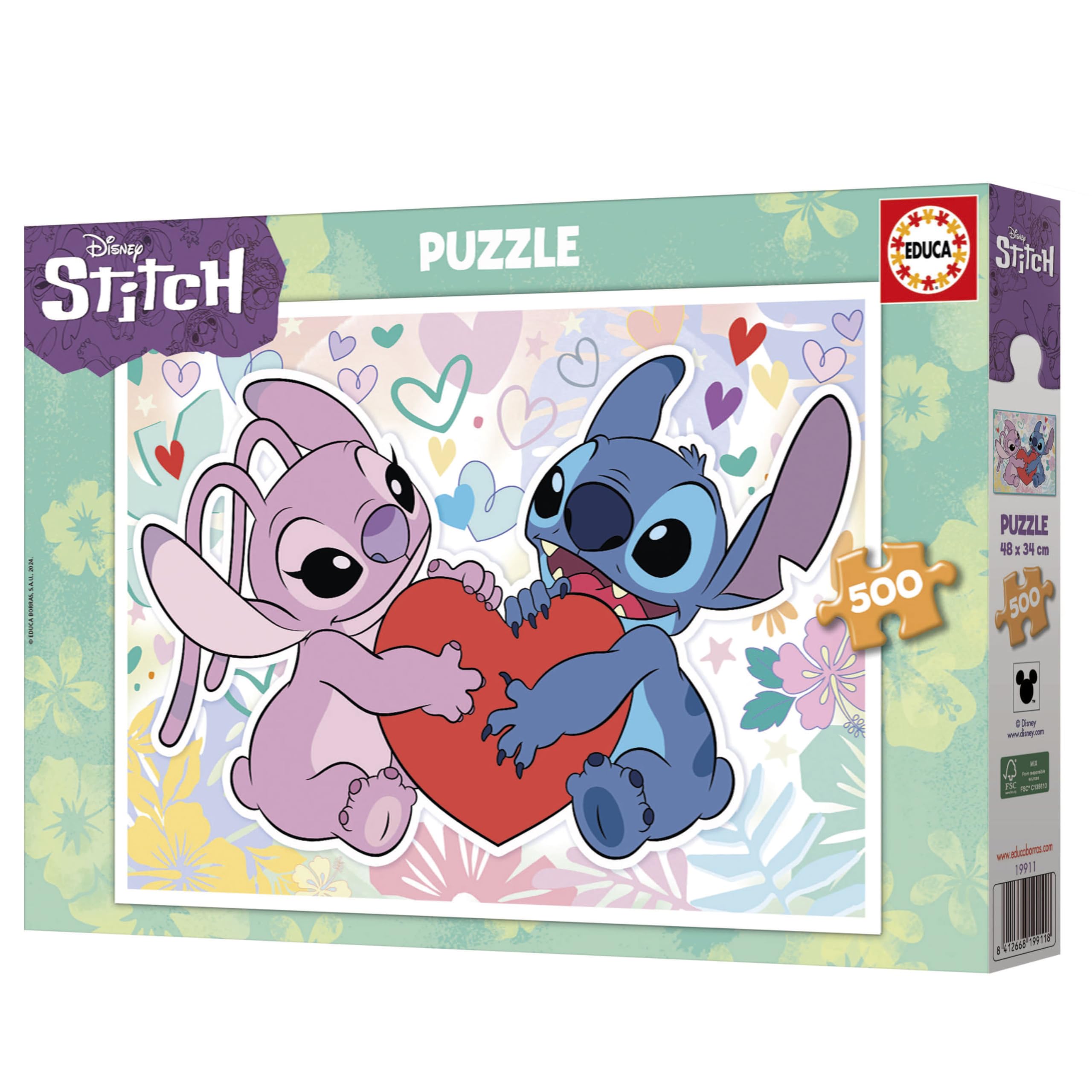 educa-stitch-19911-puzzle-500-teile-ab-8-jahren-disney image 4
