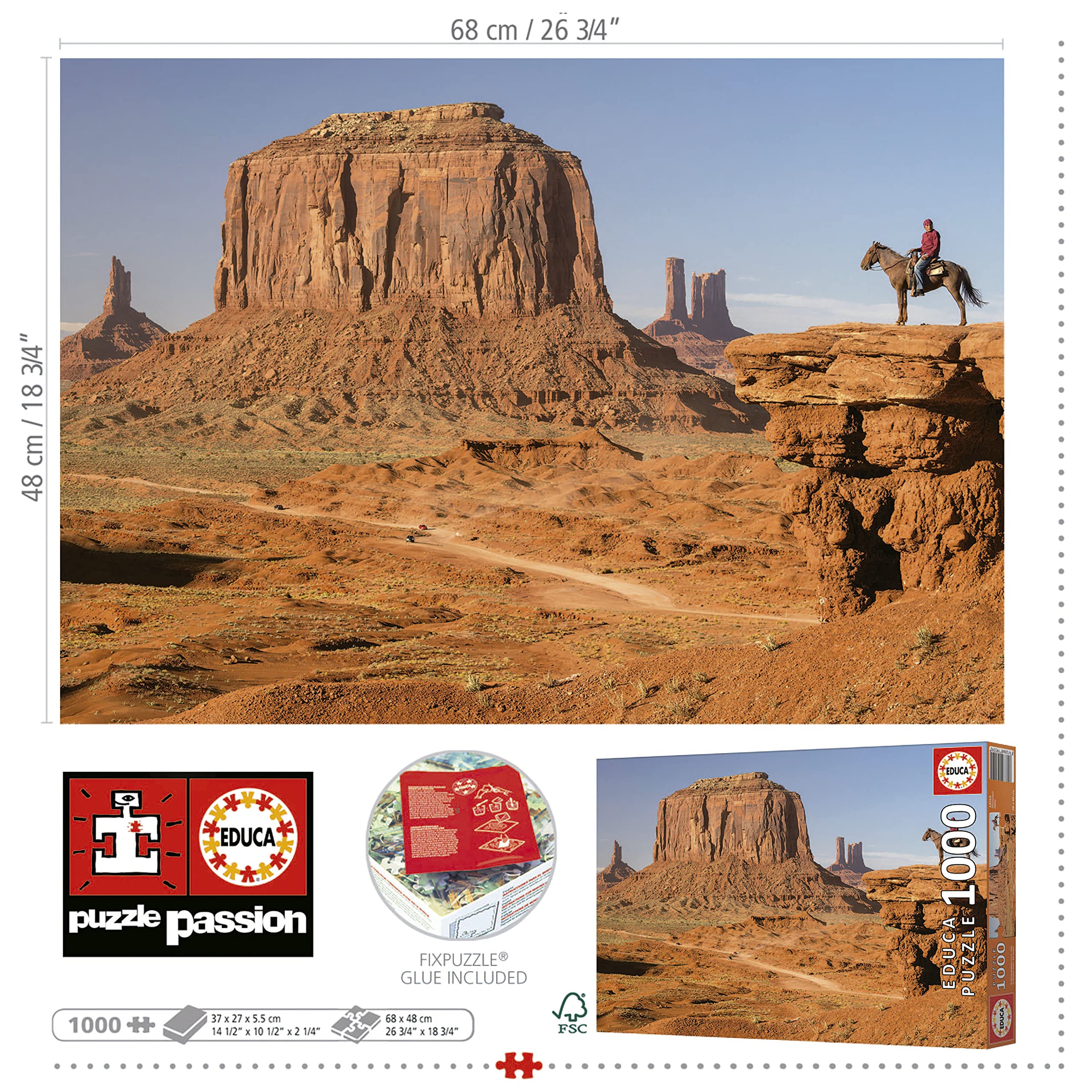 educa-monument-valley-puzzle-1000-teile-landschaft-19559 image 3