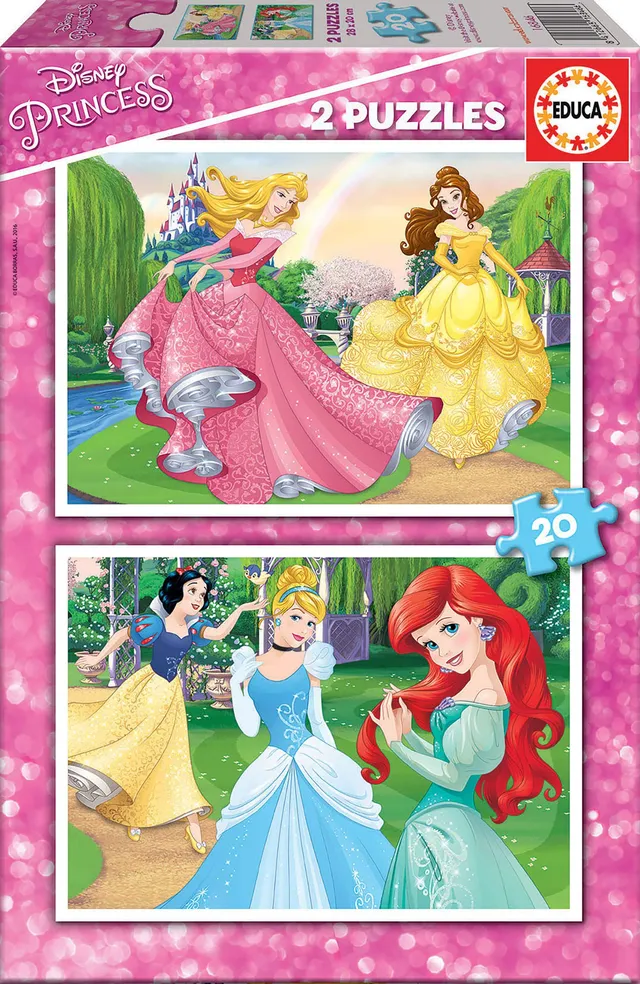 educa-16846-disney-prinzessinnen-puzzle-2x20-teile-ab-3 image 1