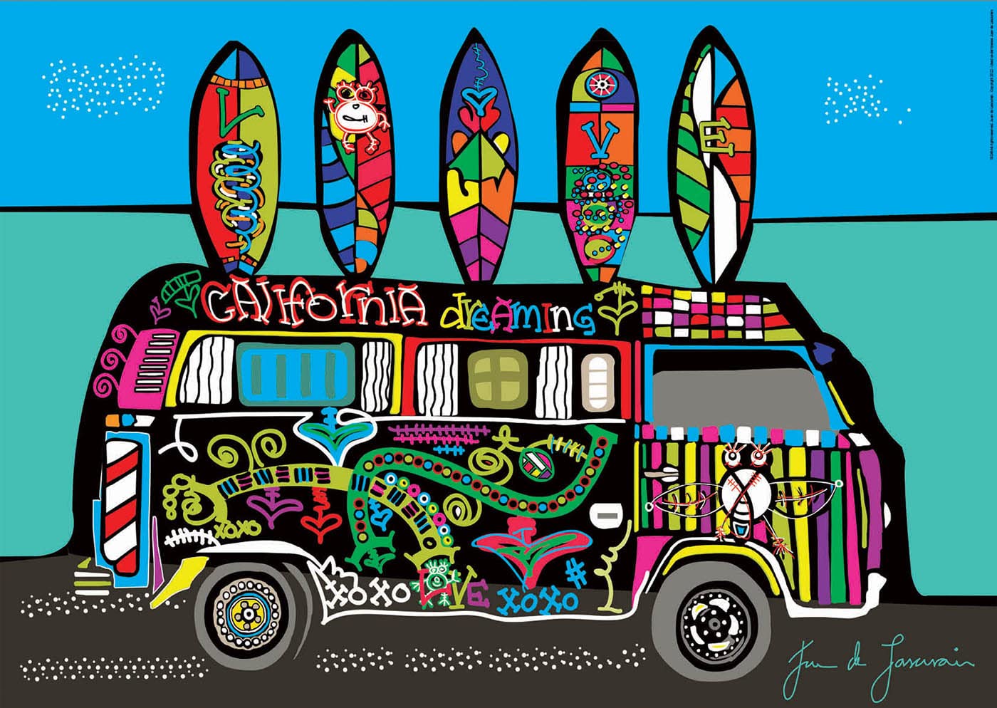 educa-california-dreaming-19246-puzzle-500-teile-surfen image 2