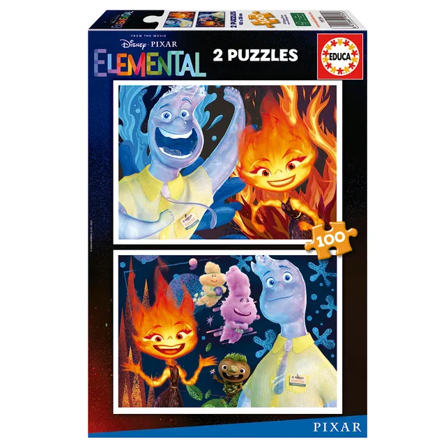 educa-19734-elemental-kinderpuzzle-2x100-disney-pixar image 1
