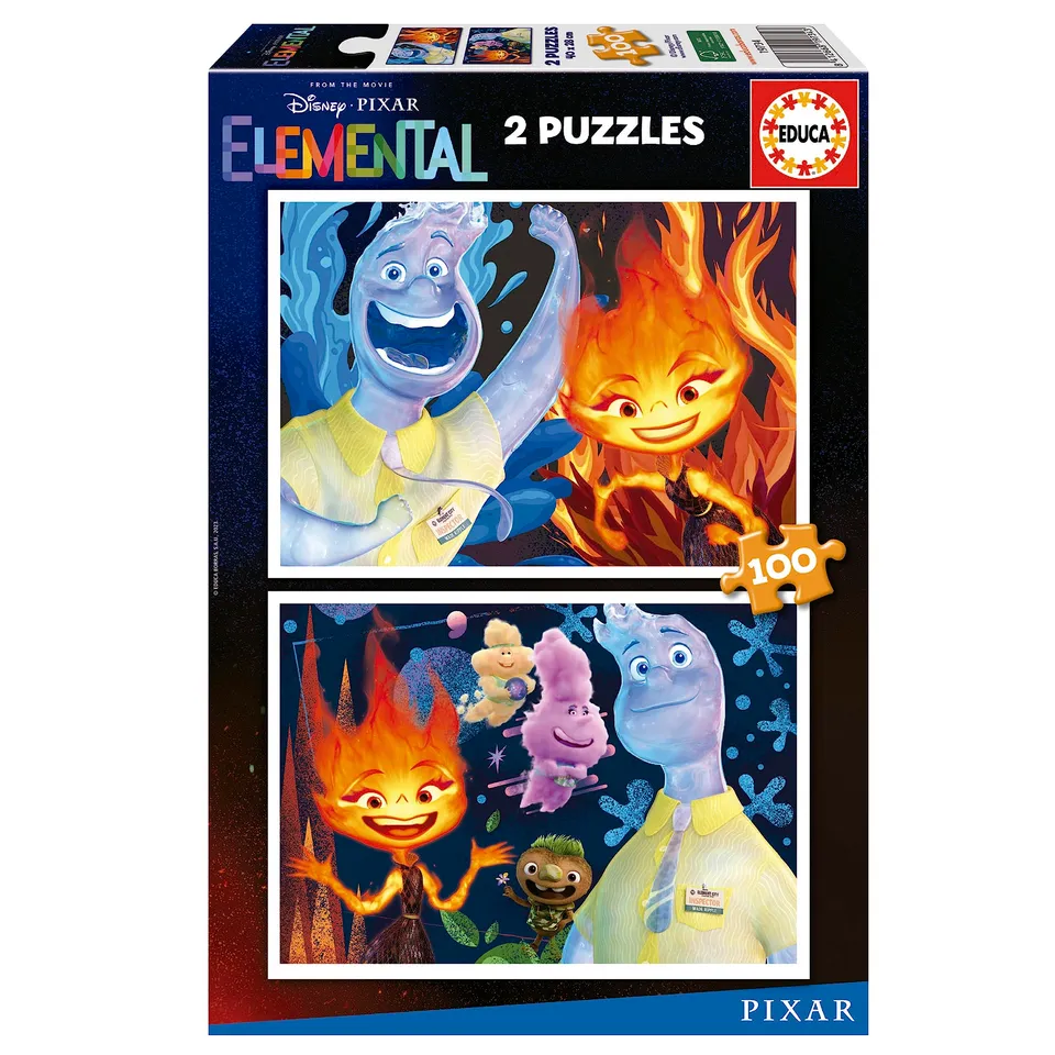 educa-19734-elemental-kinderpuzzle-2x100-disney-pixar image 1