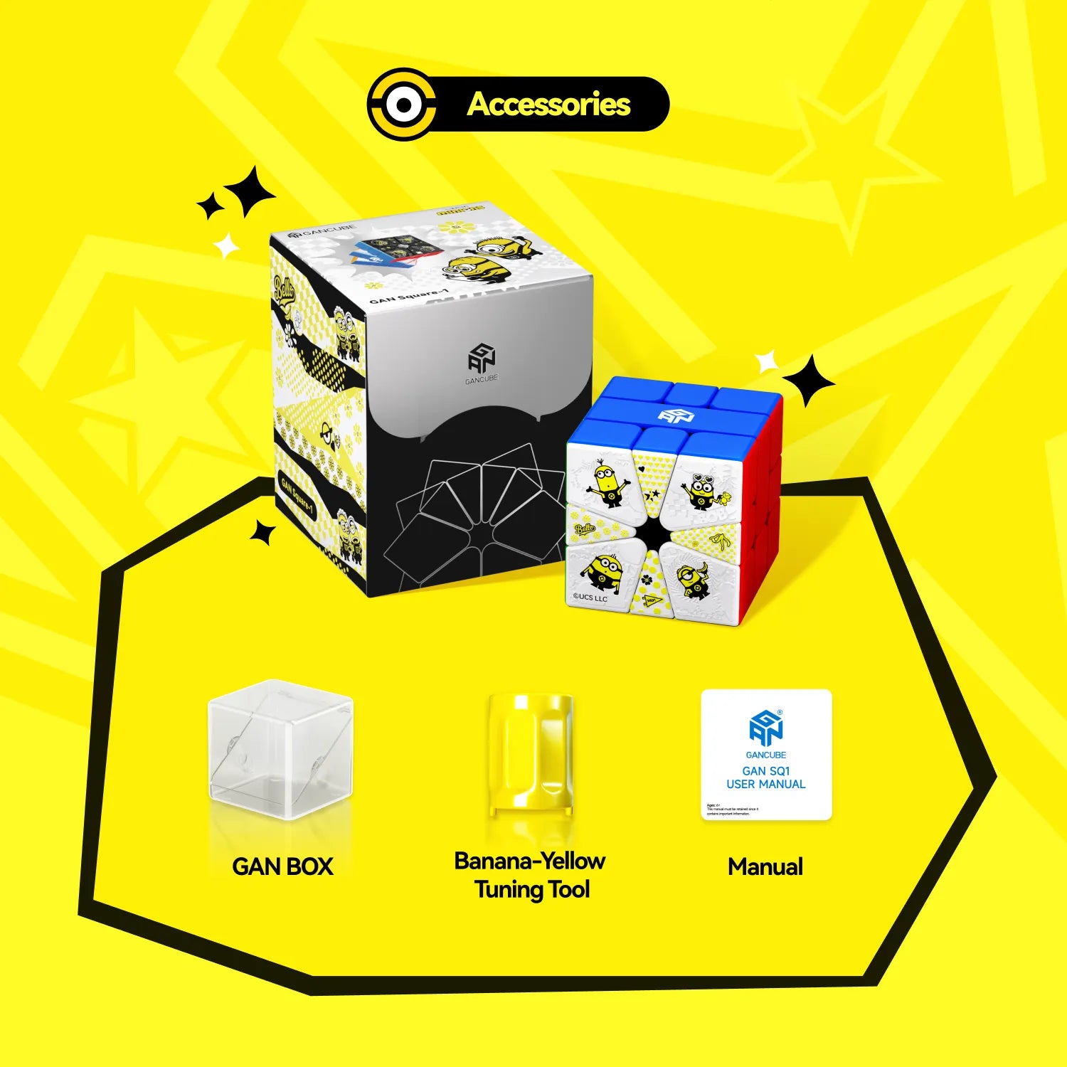 gan-square-1-minions-speedcube-matte-uv-coating-magnetisch image 8