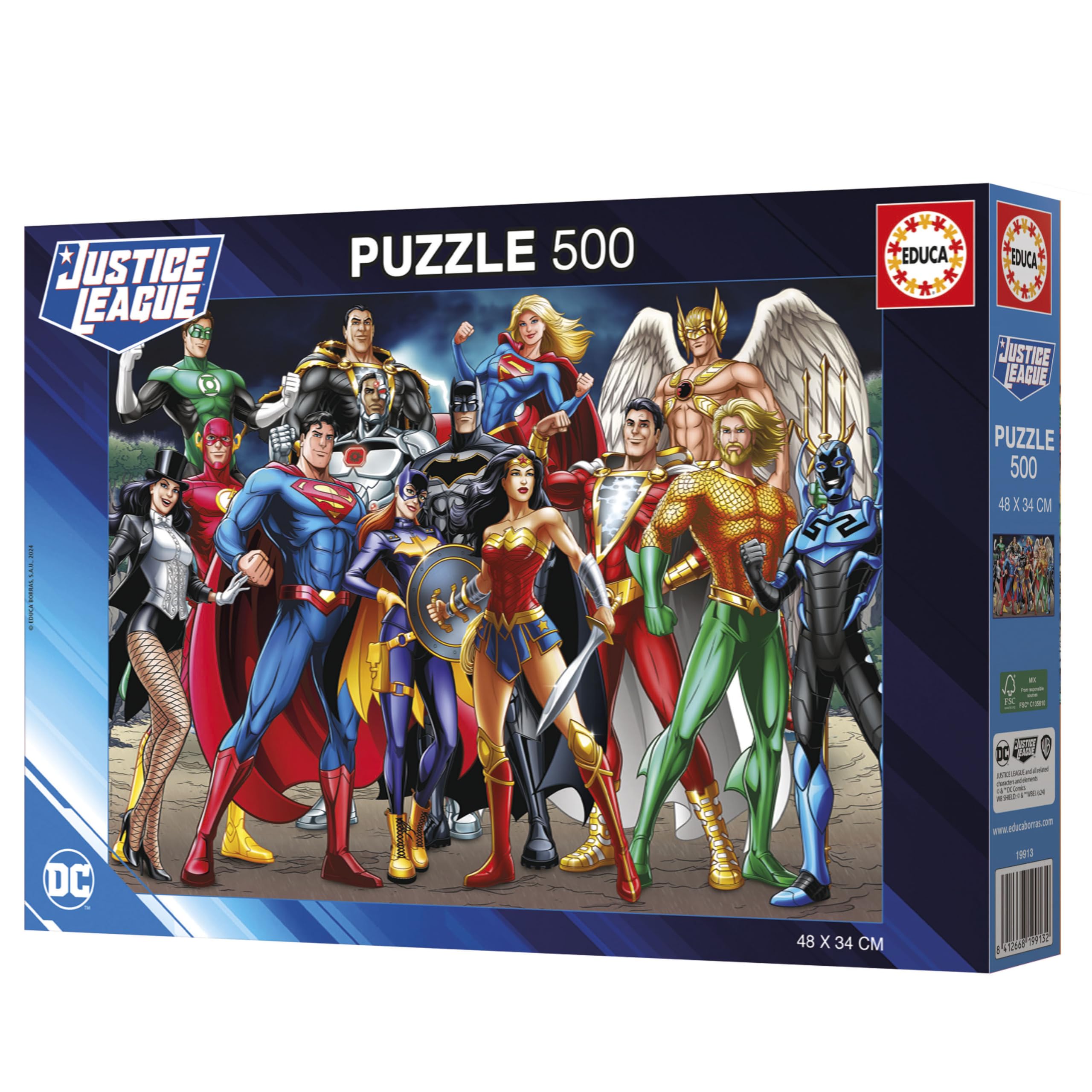educa-justice-league-puzzle-500-teile-dc-comics-48x34-cm image 3