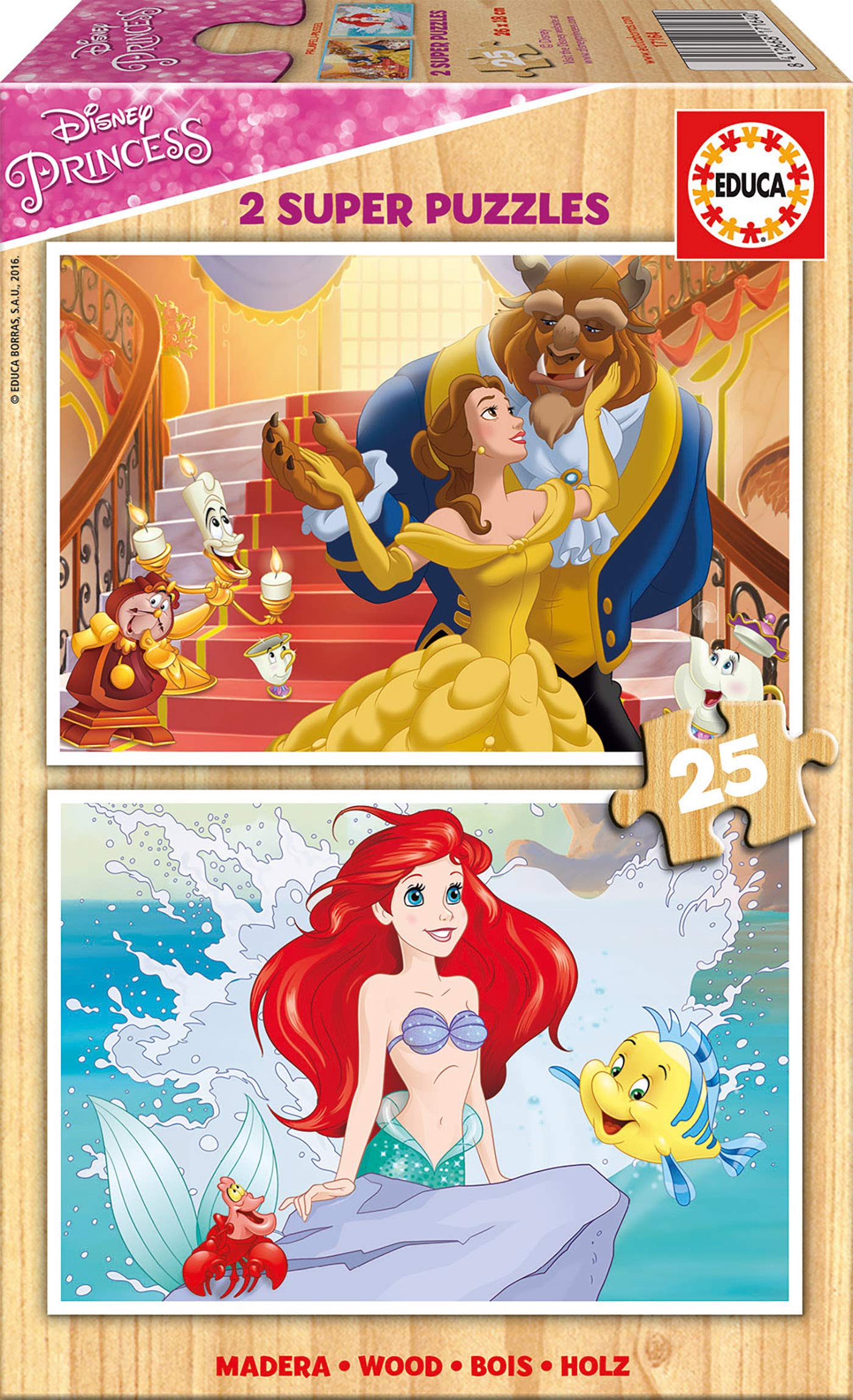 educa-disney-princesses-puzzle-2x25-teile-ab-3-jahren image 1