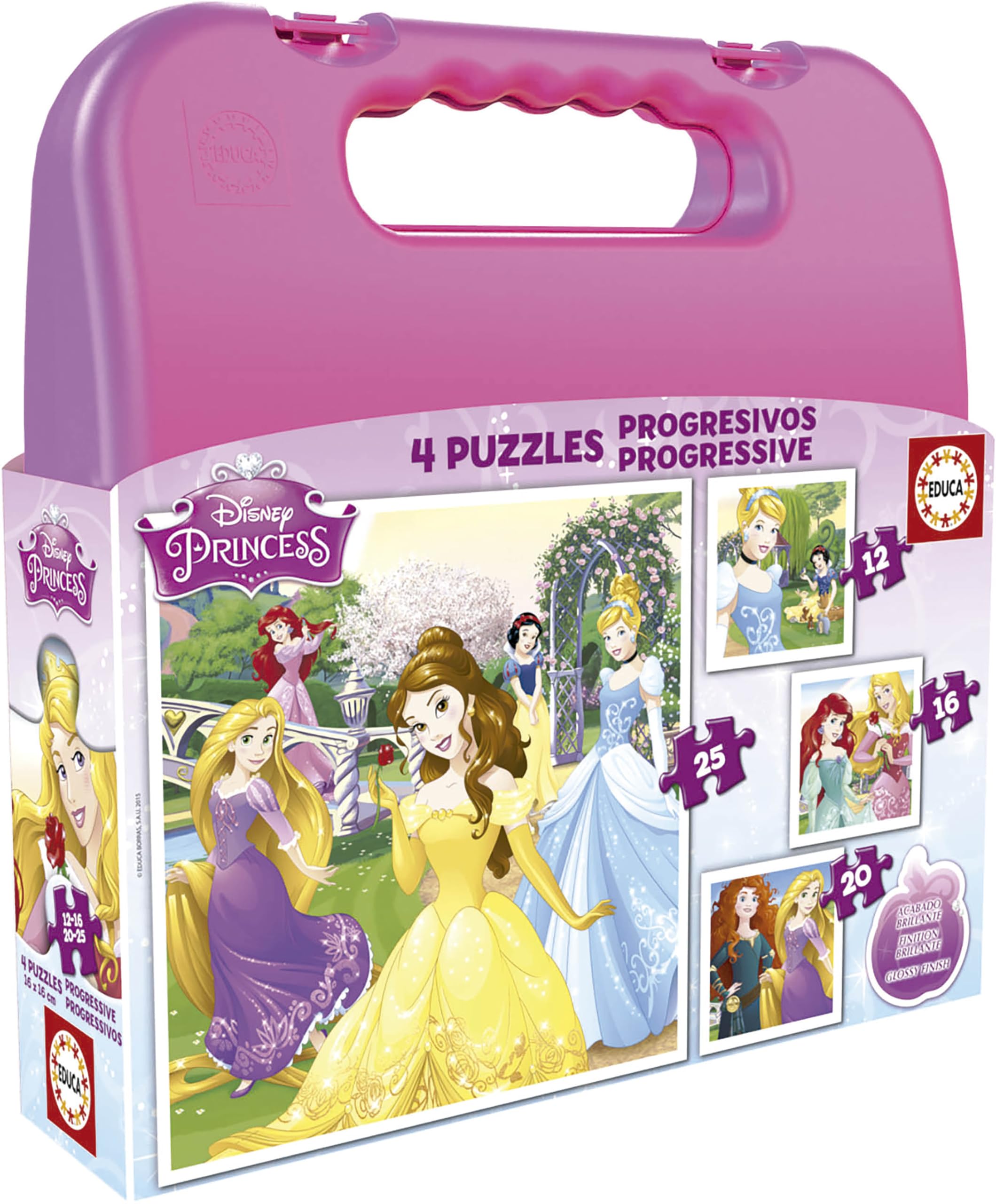 educa-disney-princess-16508-kinderpuzzle-koffer-4in1-ab-3-jahre image 1