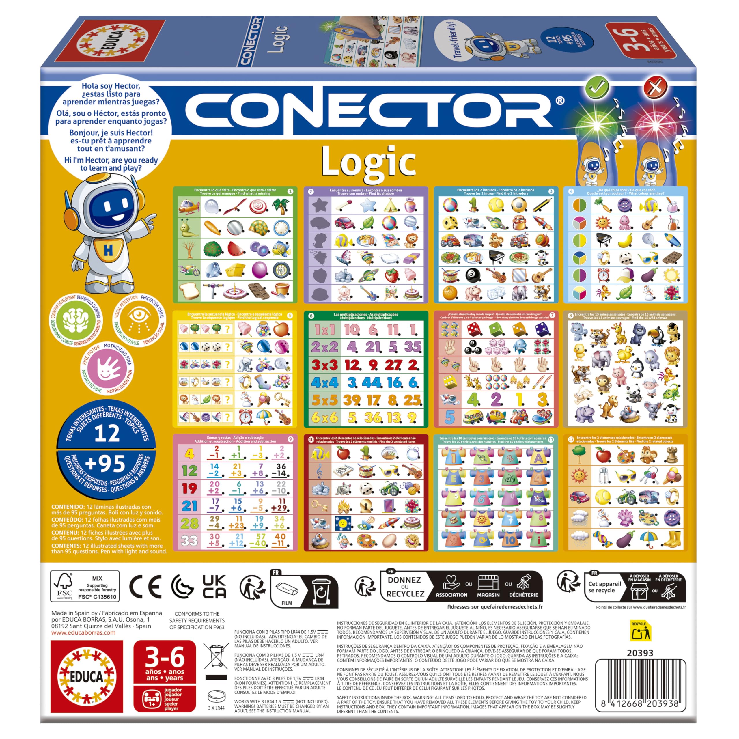 educa-conector-logic-lernspiel-ab-3-jahre-mit-licht-stift image 3