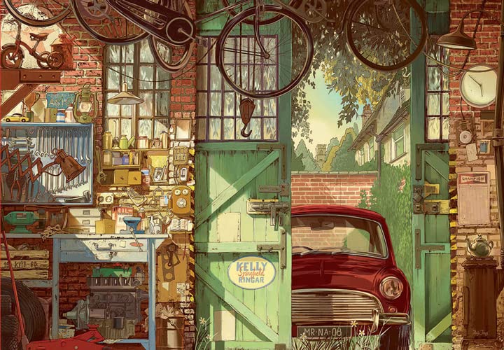 educa-alte-garage-18005-1500-teile-puzzle-oldtimer image 7