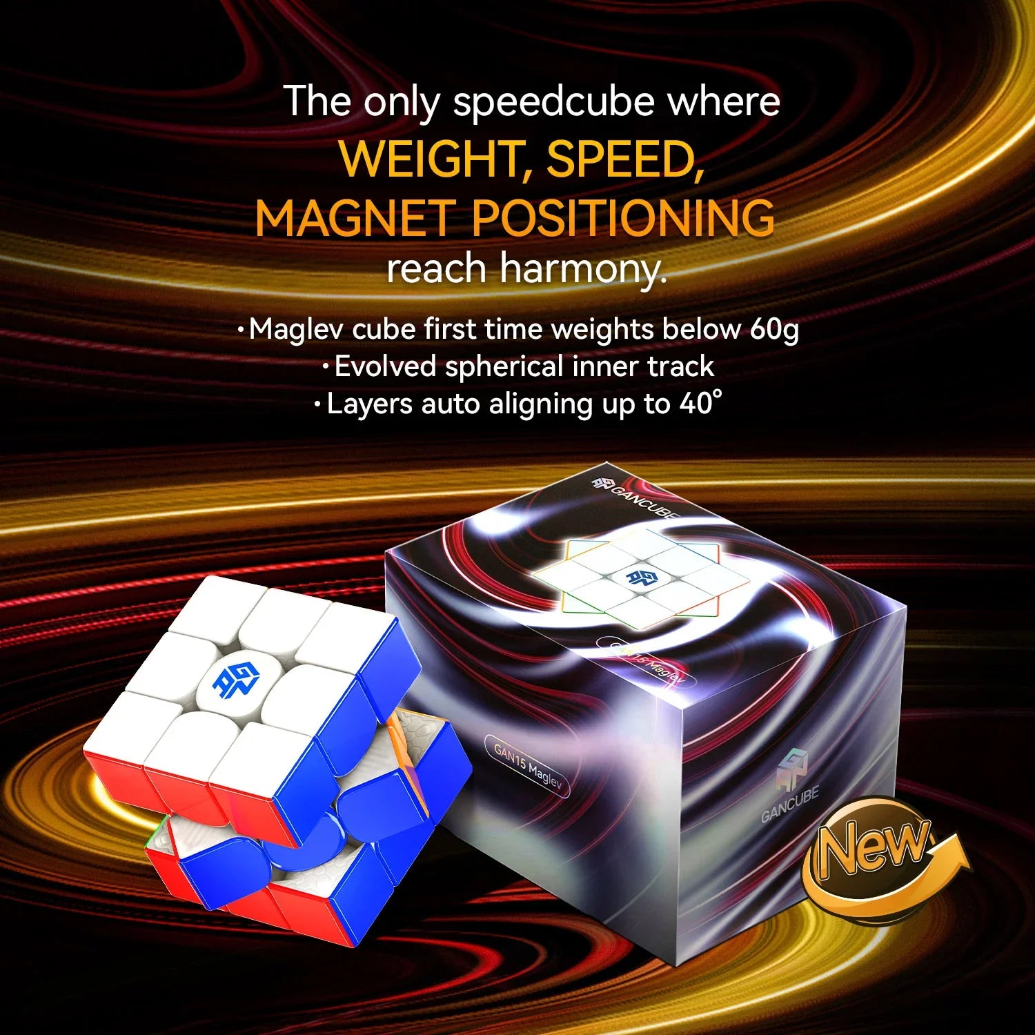 gan-speed-cube-gan15-maglev-uv-coated-3x3-speedcube-magnetisch image 3