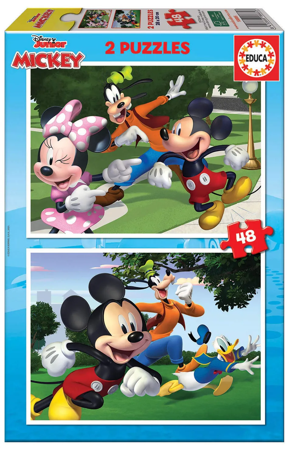 educa-18885-mickey-und-freunde-puzzle-2x48-teile-ab-4-jahre image 1