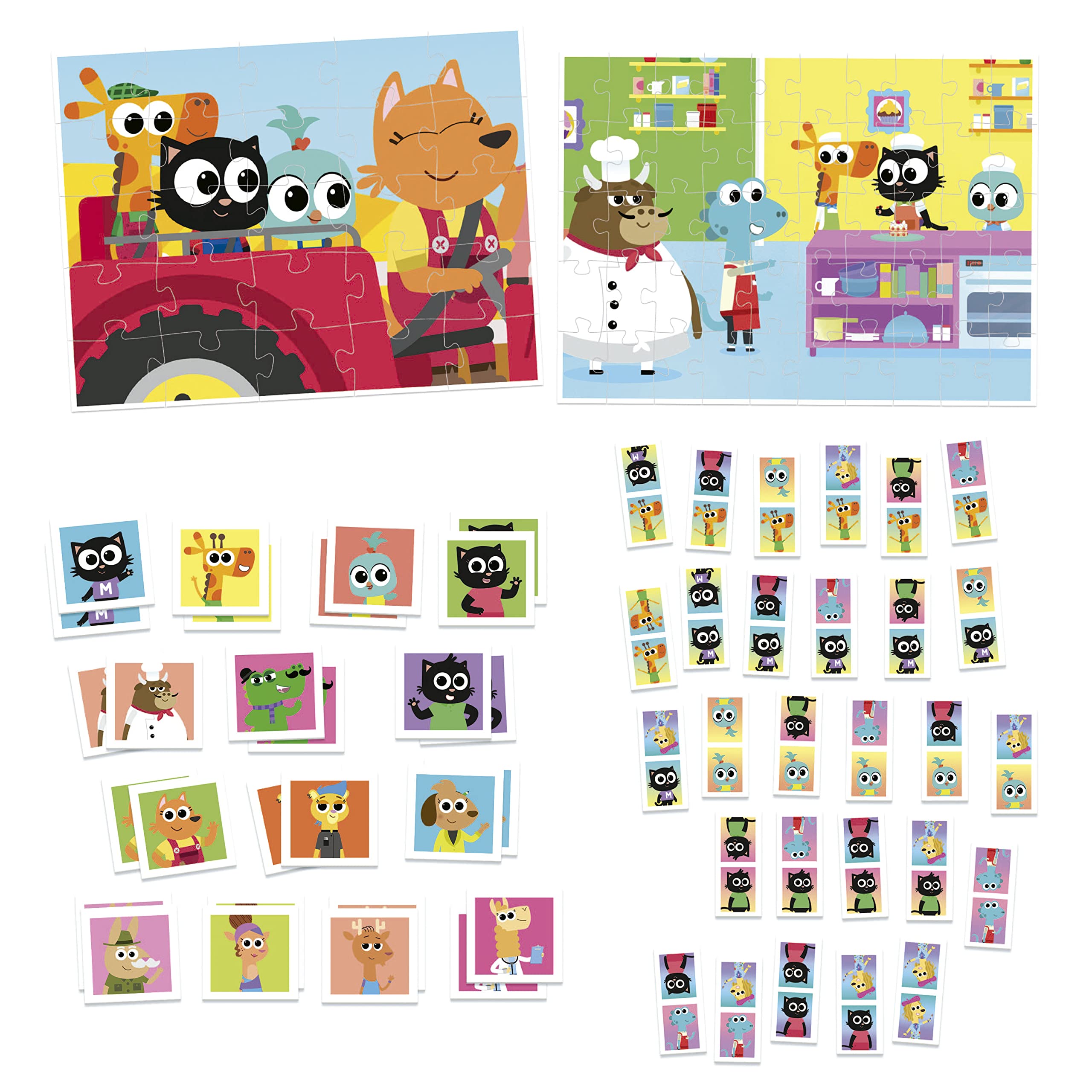 educa-milo-superpack-4in1-brettspiel-memo-domino-puzzle-ab-3-j image 2