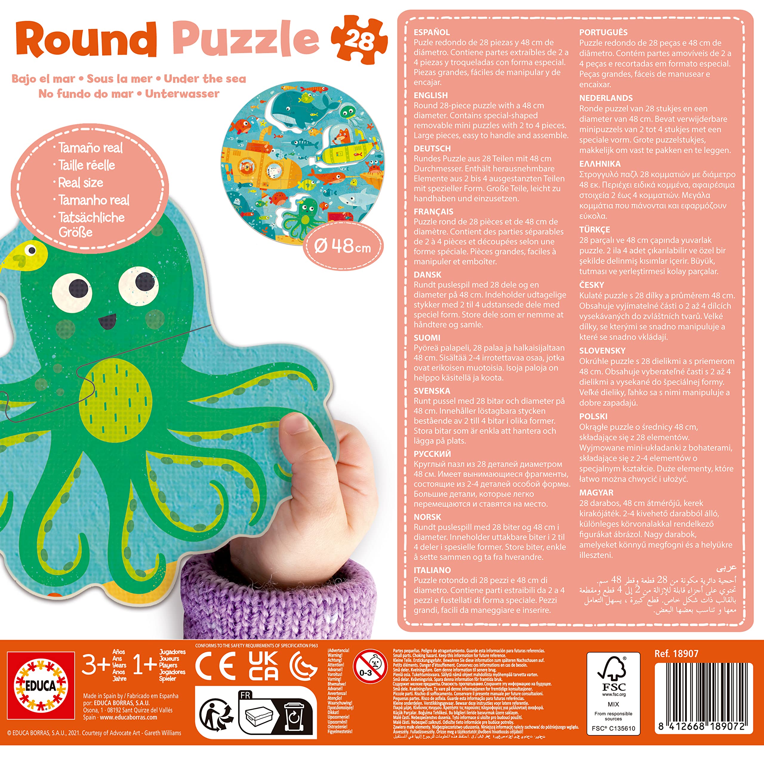 educa-unterwasserwelt-28-teile-rund-puzzle-ab-3-jahren-48cm image 3