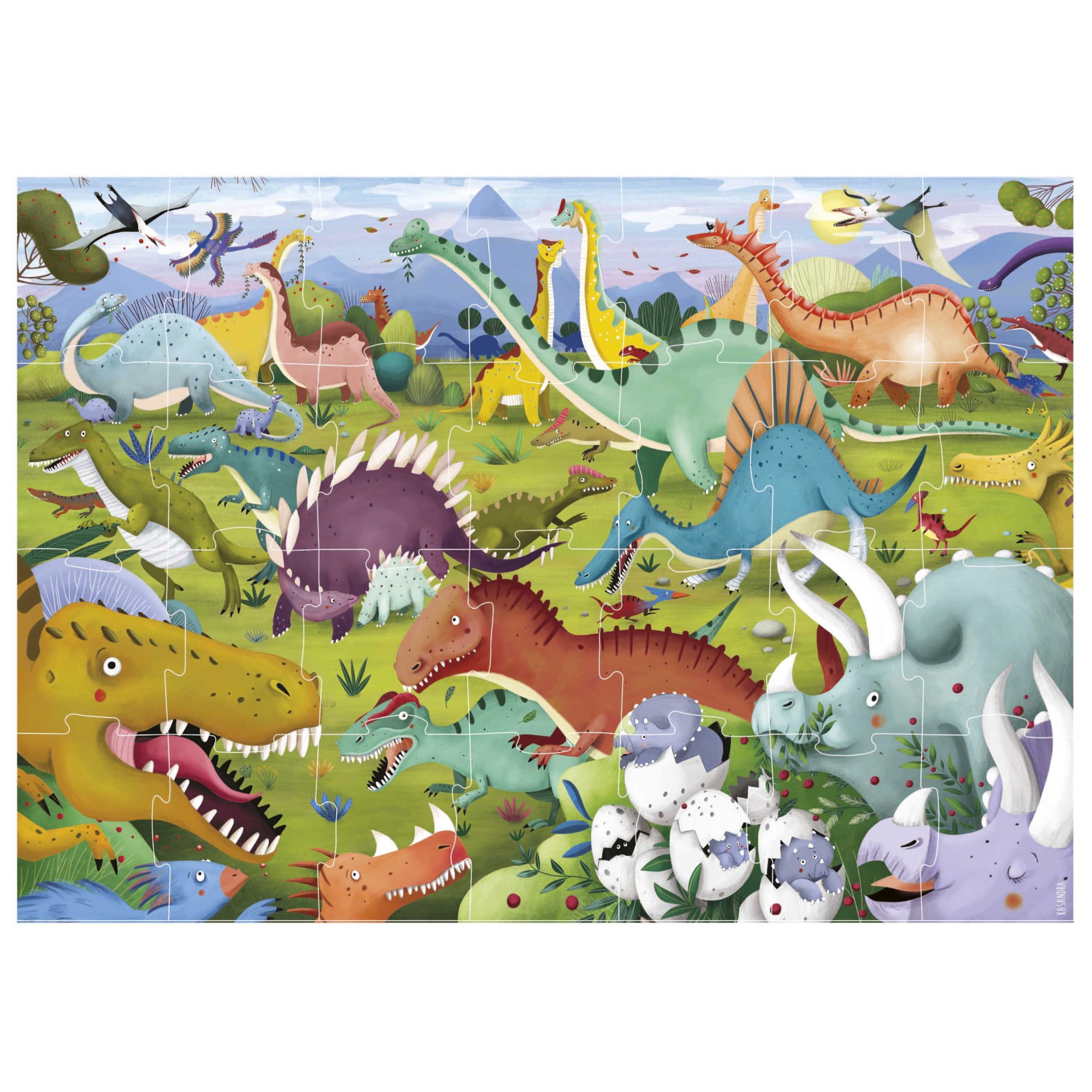 educa-puzzle-max-dinosaurier-kinderpuzzle-28-teile-xxl-ab-3-jahren image 3