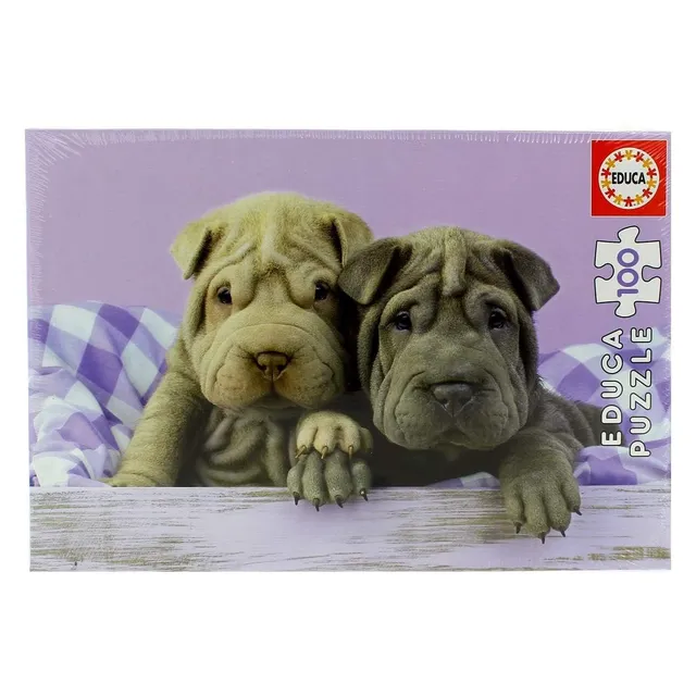 educa-hundewelpen-am-morgen-18063-puzzle-100-teile-ab-6-jahren image 1