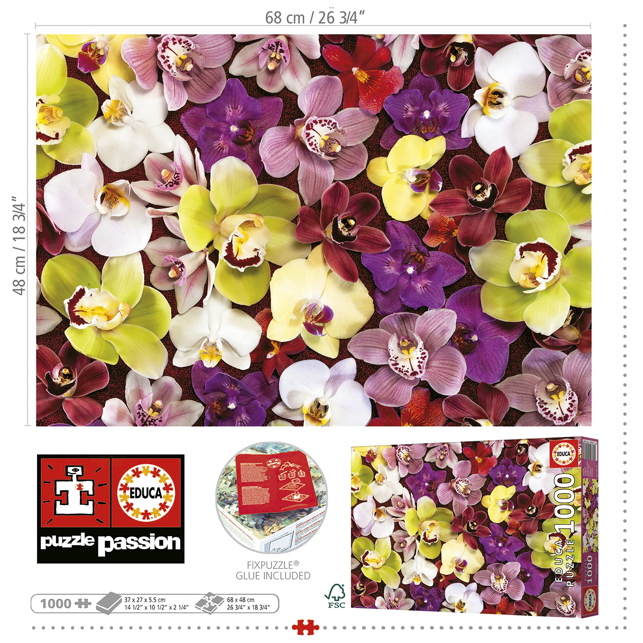 educa-19558-orchideen-collage-puzzle-1000-teile image 3